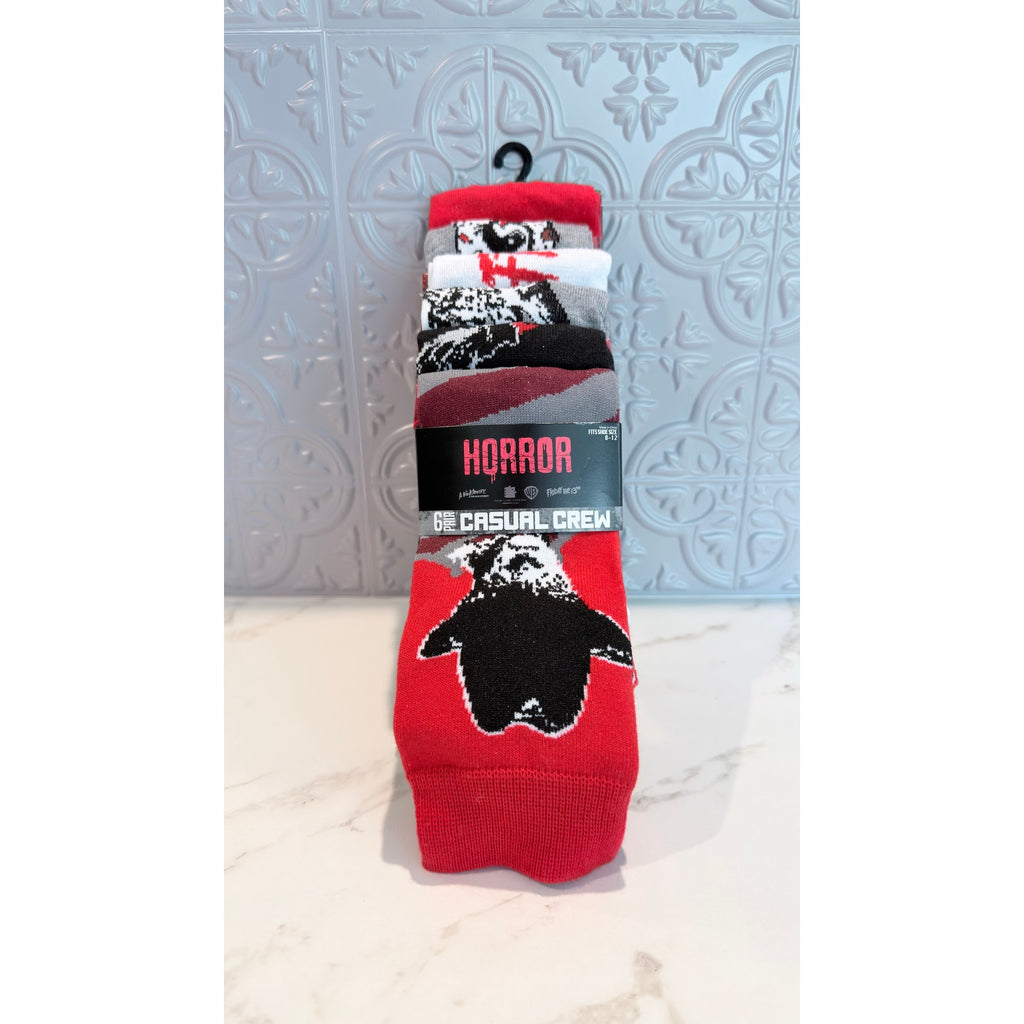 NEW Freddy Vs. Jason Men’s Crew Socks - 6 Pair Pack