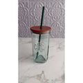 Starbucks 100% Recycled Glass Cold Cup Tumbler 16 oz Terra Cotta Lid