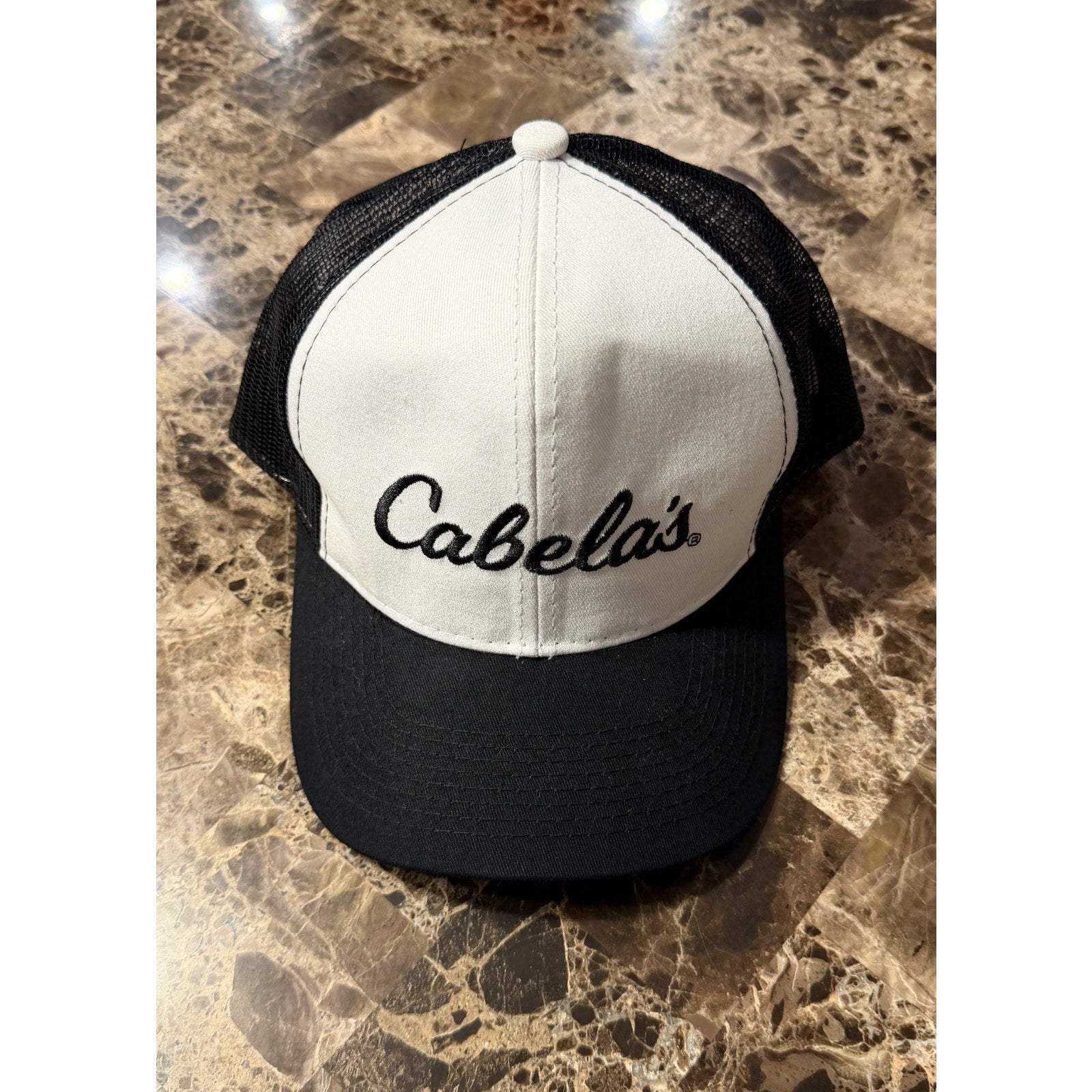 NWOT Cabela's Flex-Fit Mesh-Back Cap - Black/White