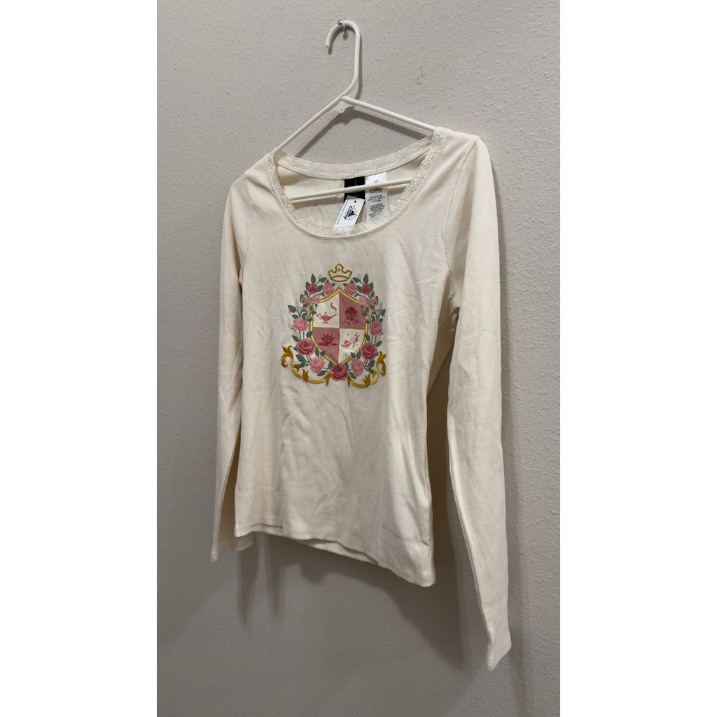 Disney Parks Her Universe Princess Long Sleeve Ribbed Crop Top Shirt Large NWT