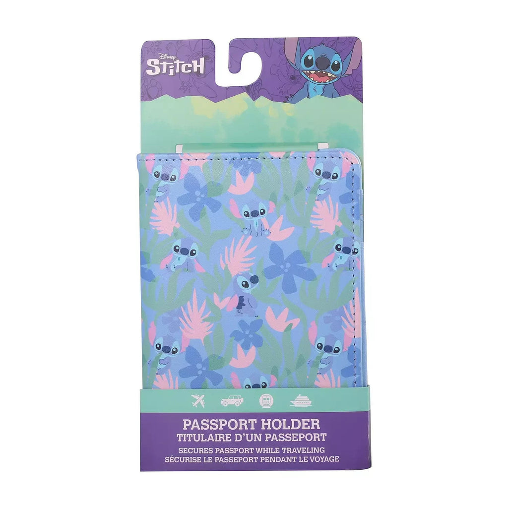 Disney Stitch Tropical Floral Passport Holder Cover Wallet Lilo & Stitch NWT