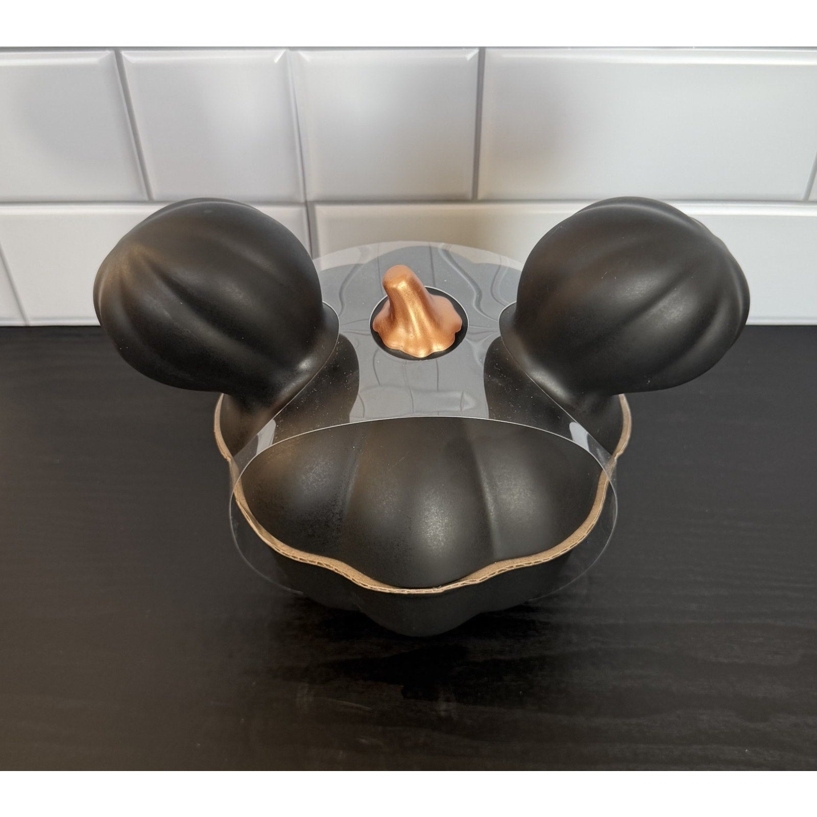 Disney Parks Mickey Mouse Pumpkin Serving Bowl with Lid NEW