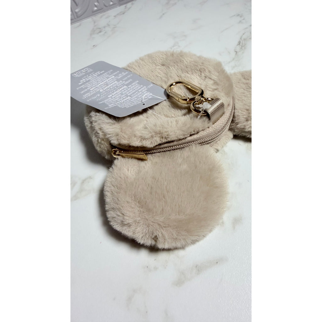 Disney Parks Mickey Mouse Plush Mocha Coin Purse Charm NWT