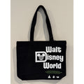 Disney Parks Walt Disney World Logo Canvas Black Tote NWT