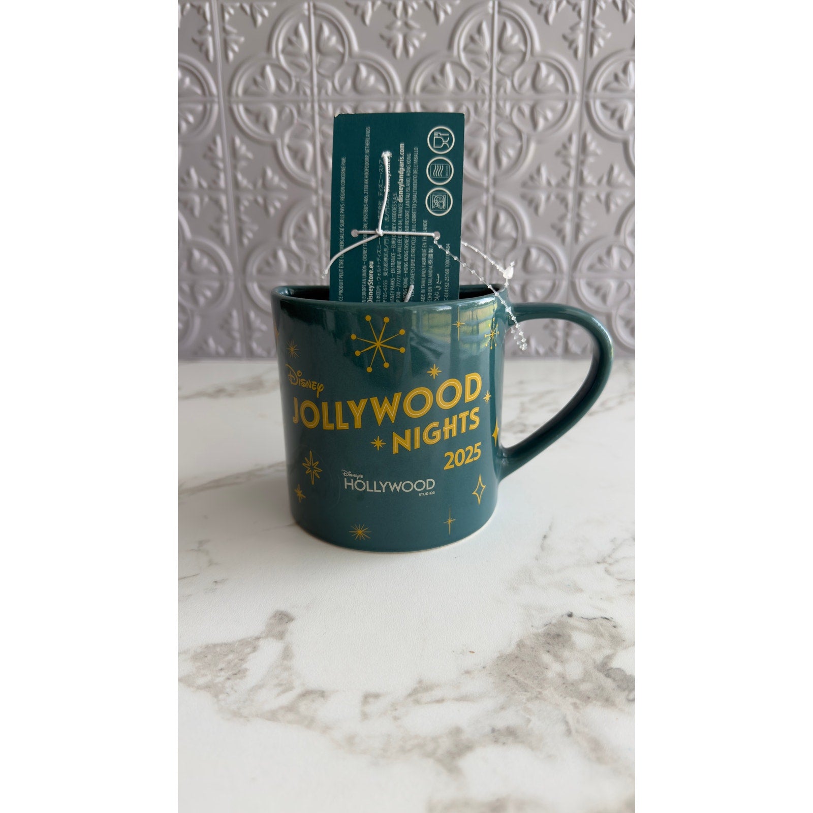 Disney Jollywood Nights 2025 Mug Spoon Ollie Gingerbread Hollywood Studios NEW