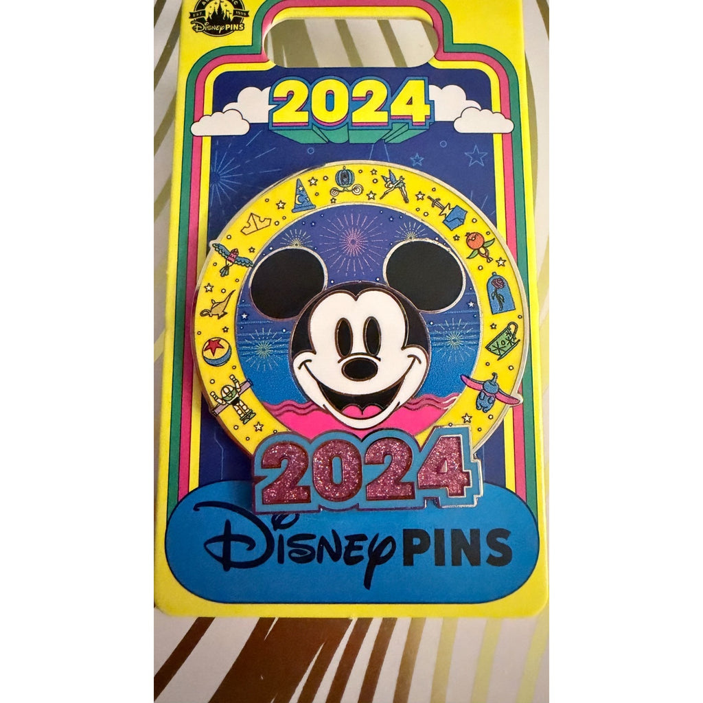 Disney Parks 2024 Mickey Mouse Dated Year Official Pin - NEW