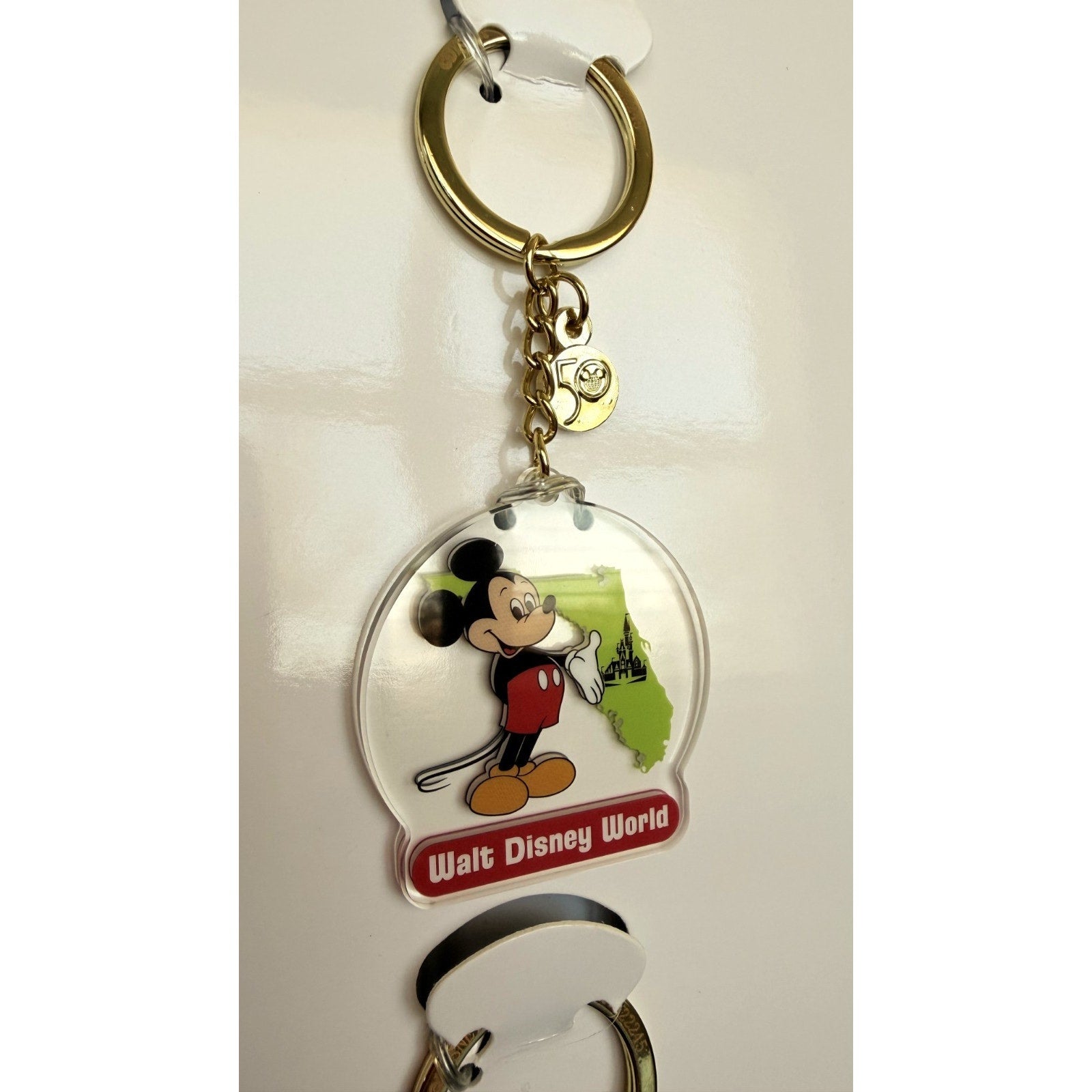 Disney Parks Vault Collection 50th Anniversary 4-Pack Keychains - New
