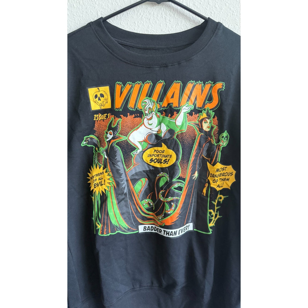 Disney Villains "Wickedly Iconic" Women's Graphic Sweatshirt – Size Large