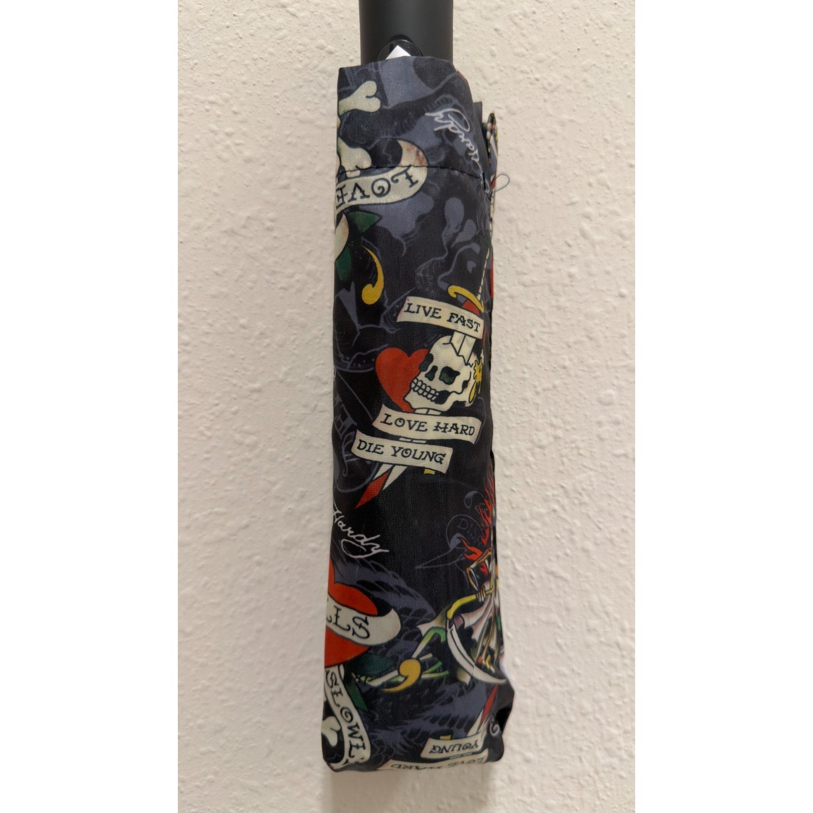 New Ed Hardy Tattoo Print Tote Bag Skull, Tiger & Swallow Graphic Shoulder Bag