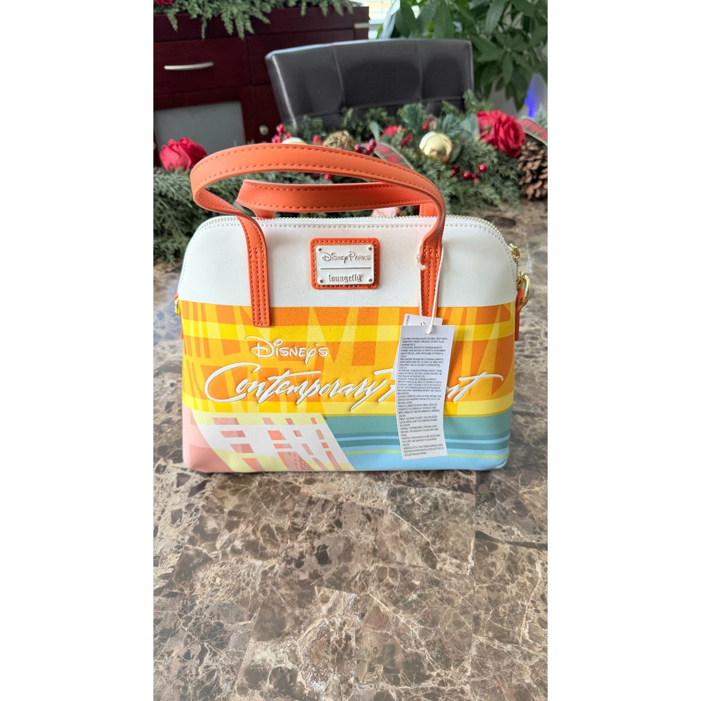 NEW Disney Contemporary Resort Loungefly Handbag - Mary Blair Monorail Design