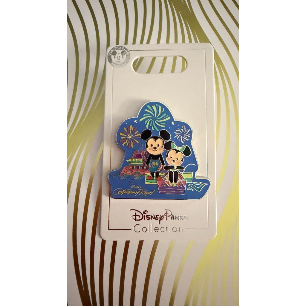 Disney Parks 2022 Contemporary Resort Mickey & Minnie Mouse Mary Blair style Pin