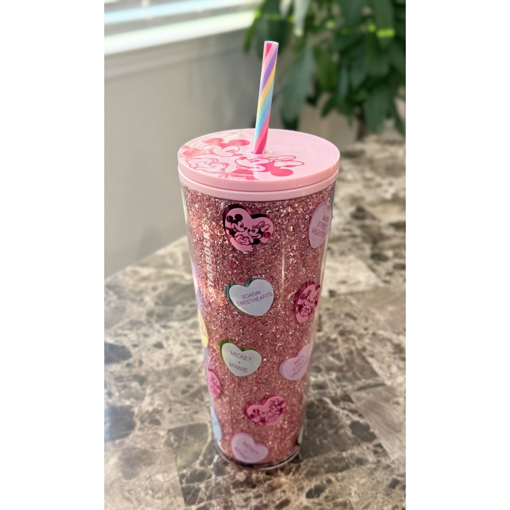 NEW Disney Parks x Starbucks Mickey & Minnie Mouse Valentine's Day 24oz Tumbler