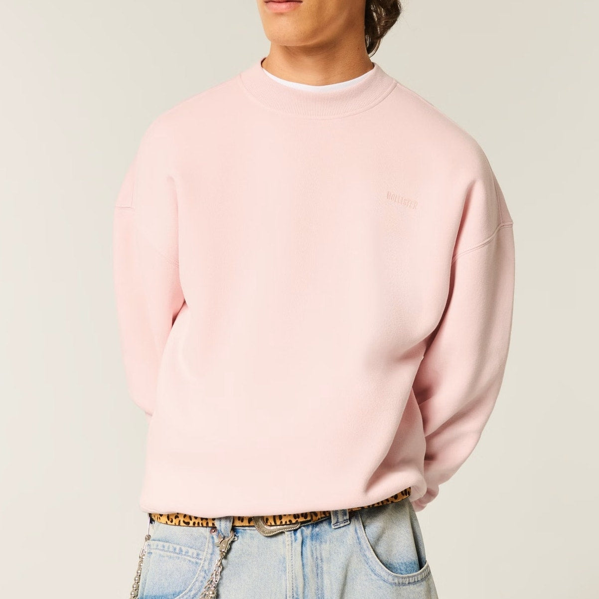NWT Men's Boxy Crew Sweatshirt – Pink – XL