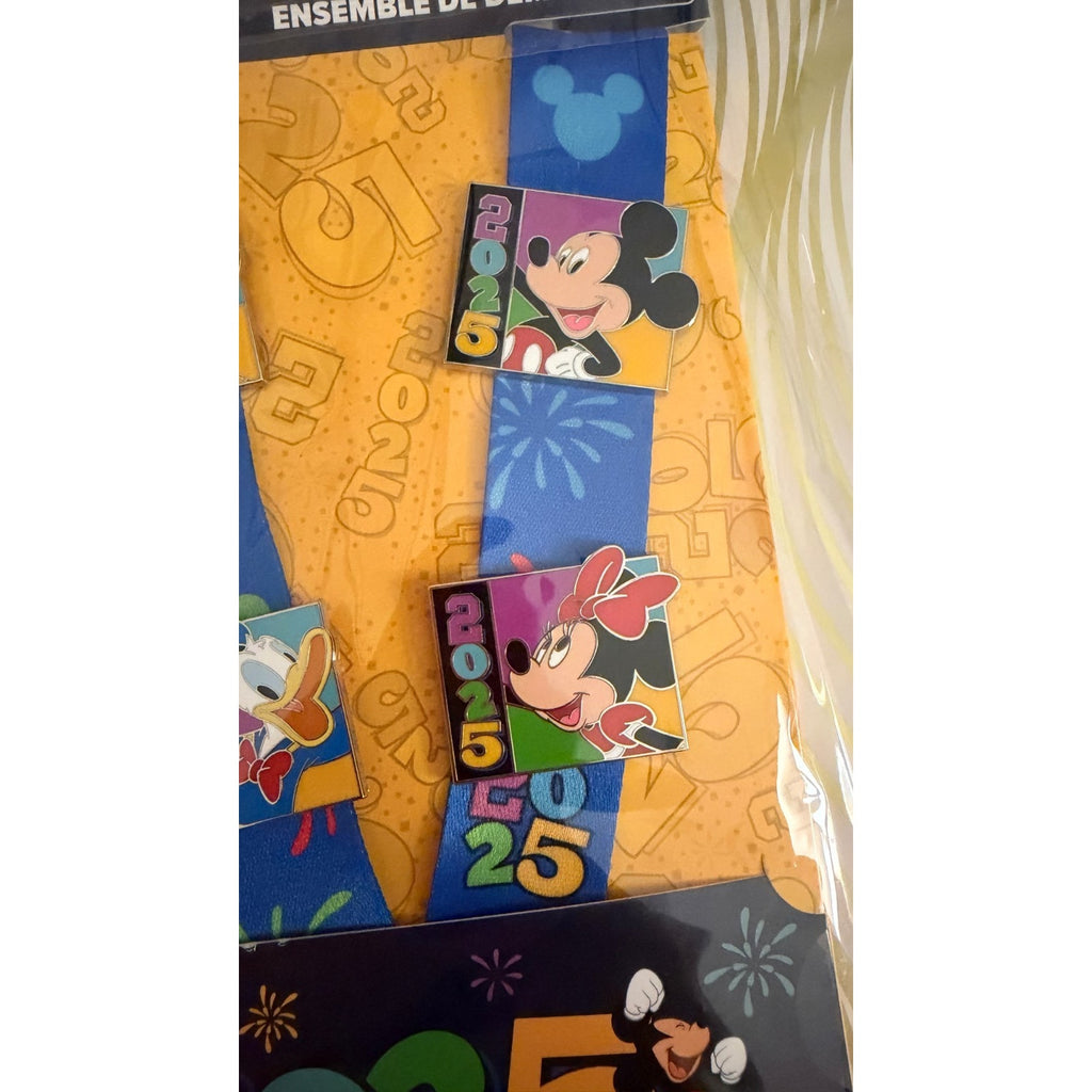 NEW Disney Parks 2025 Mickey and Friends Pin Starter Set