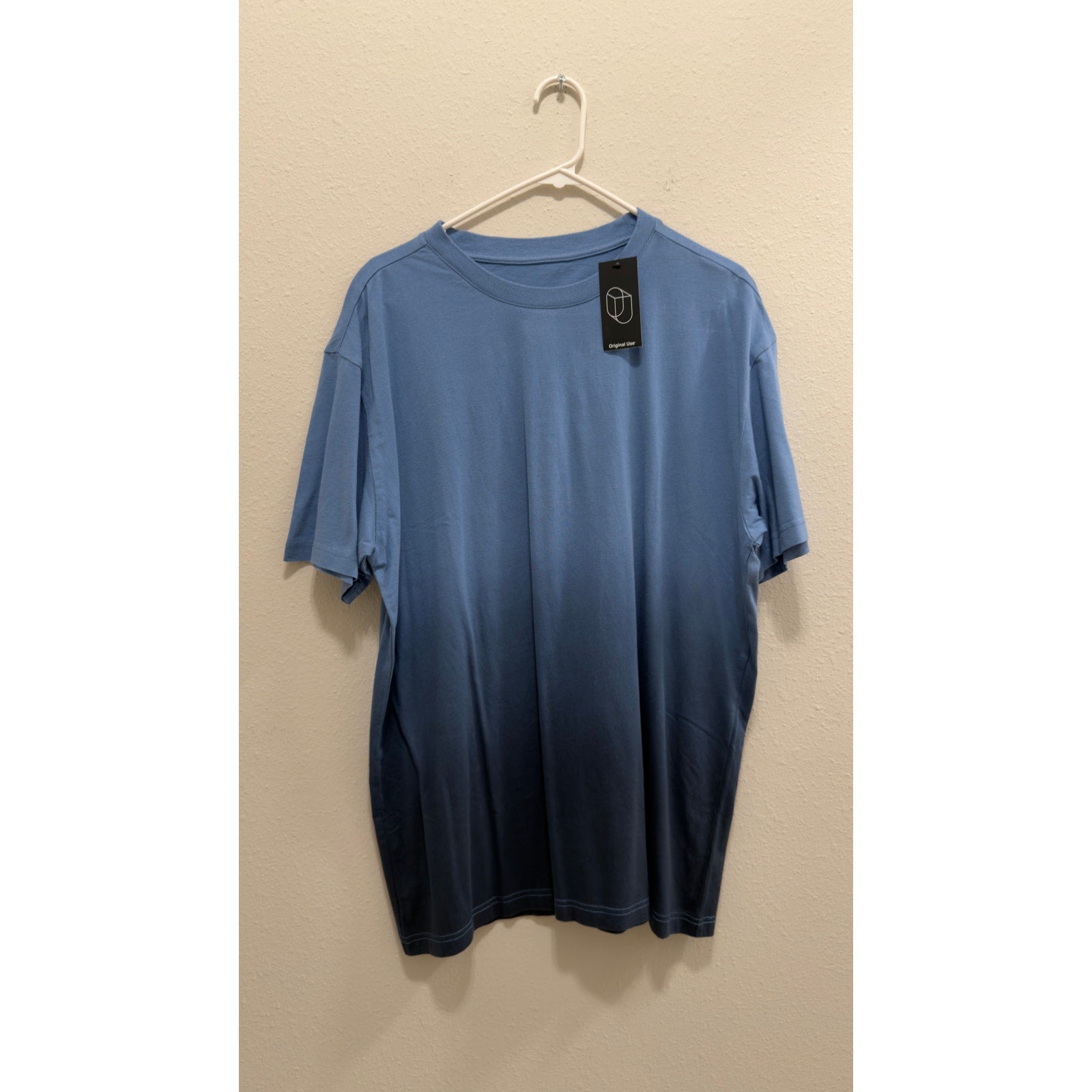 Original Use Men's Ombre Dip-Dye Short Sleeve T-Shirt Blue Size Large NWT
