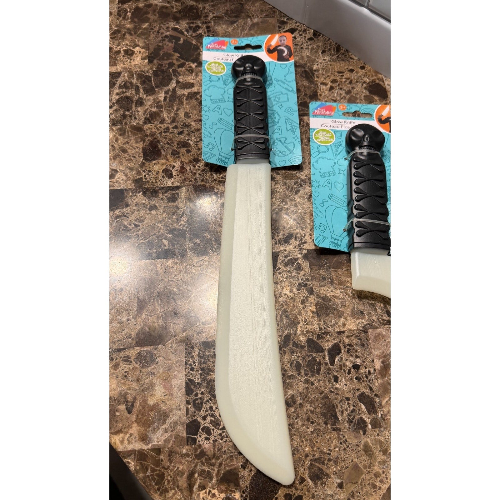 3-Piece Halloween Glow-in-the-Dark Simulated Weapon Set