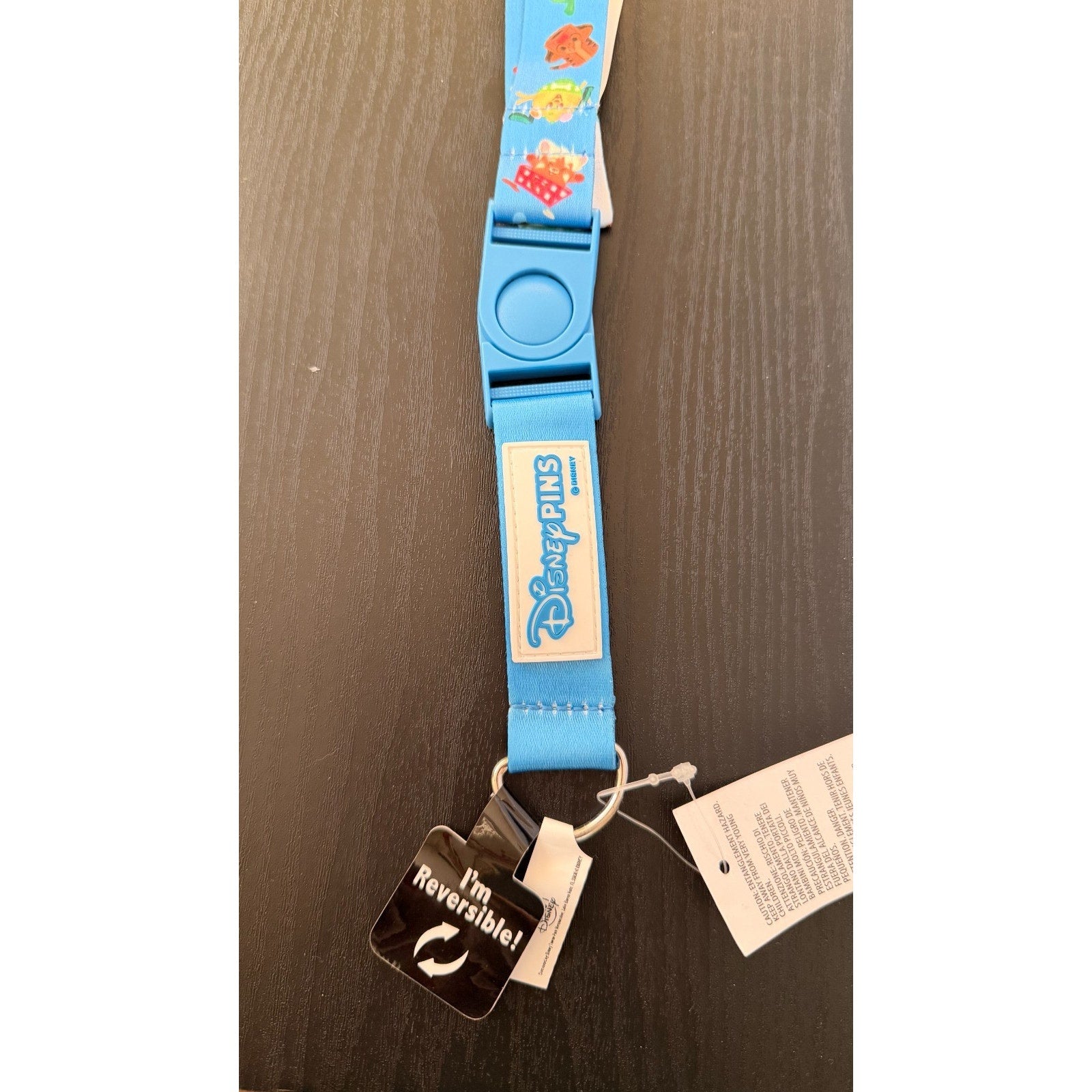 Disney Pin Trading Lanyard - Disney Munchlings Blue and White NEW