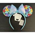 NEW Disney Parks Minnie Mouse Balloon Ear Headband Adult – Blue Lamé Bow