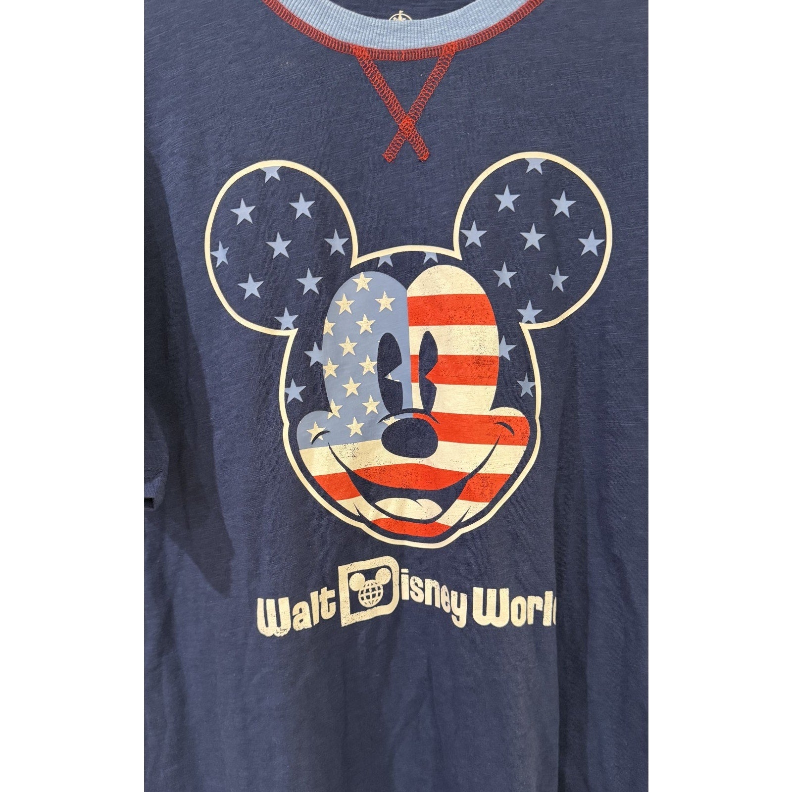 Disney Parks 4th of July Americana Mickey Mouse T-Shirt Large
