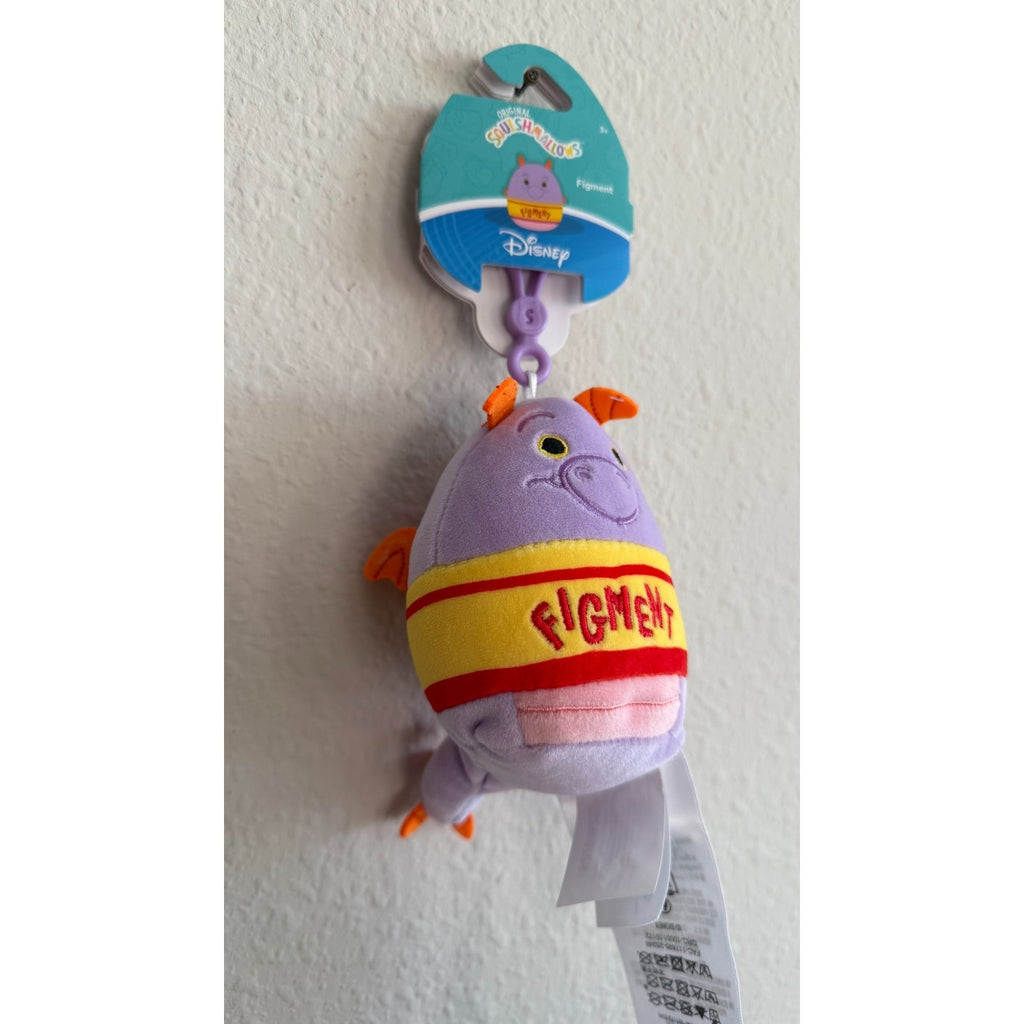 NEW Disney Parks Figment 4" Squishmallow Keychain Bag Charm