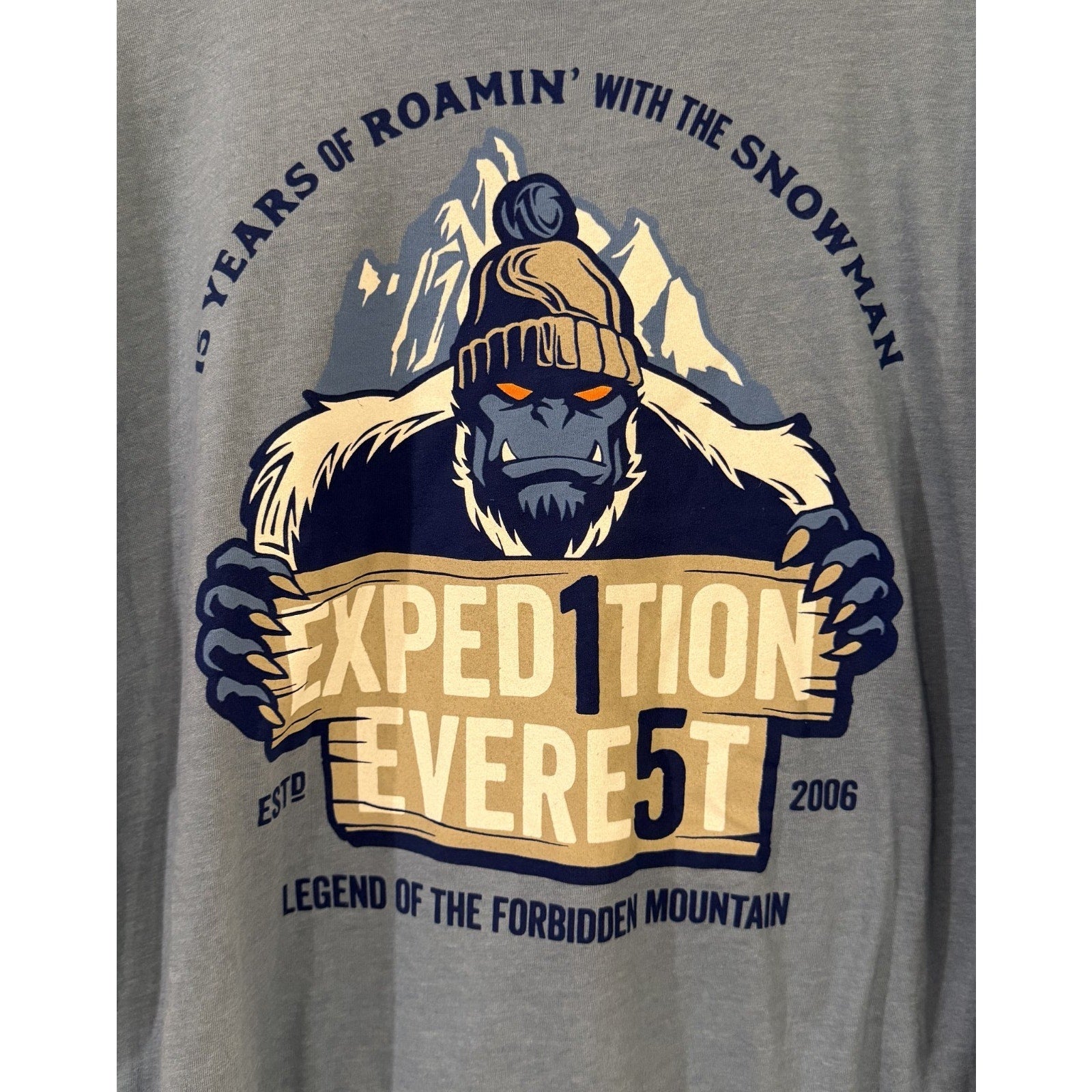 Disney Parks Expedition Everest 15th Anniversary Yeti T-Shirt Large NEW