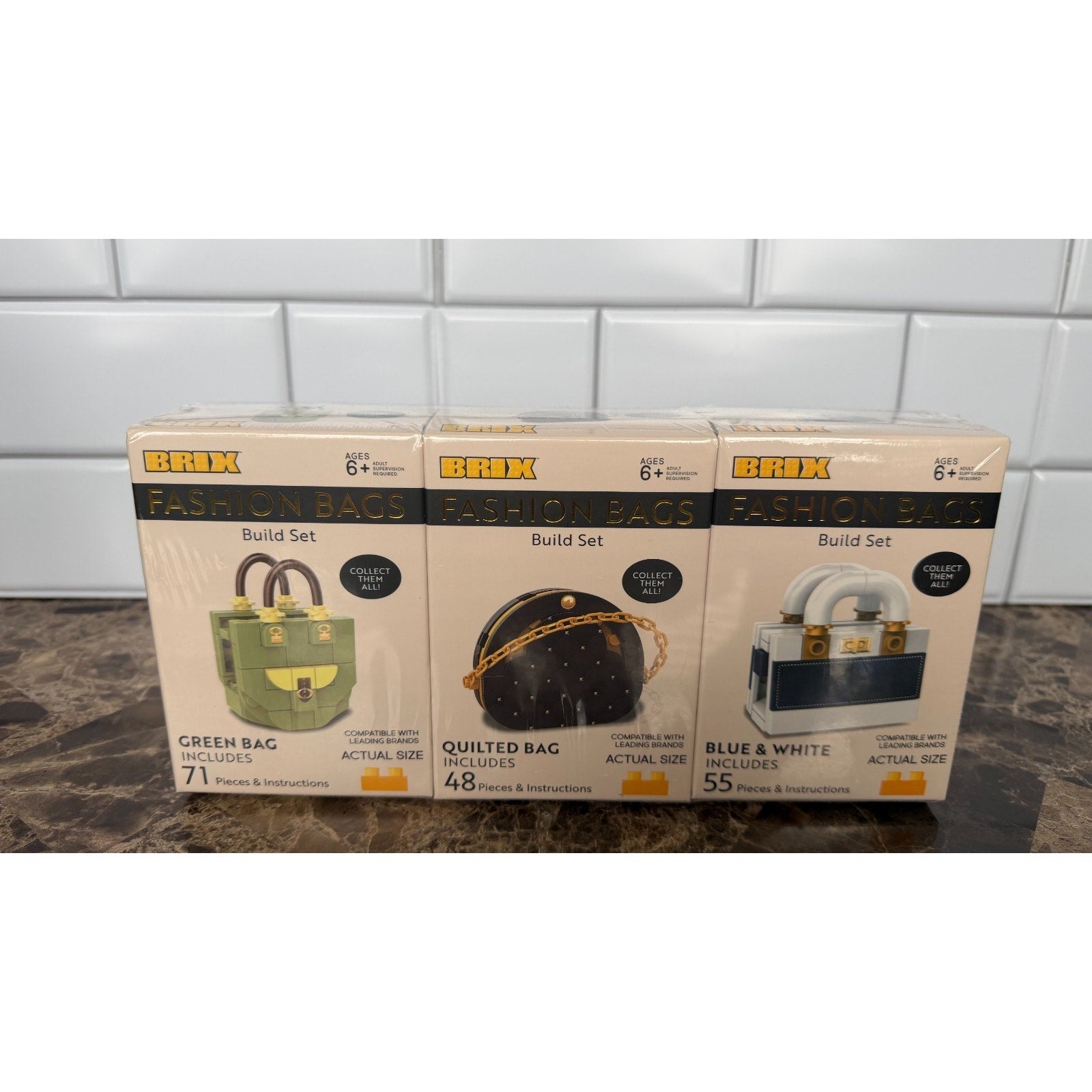 NIB Brix™ Fashion Bags Building Set - Collectible Mini Purses