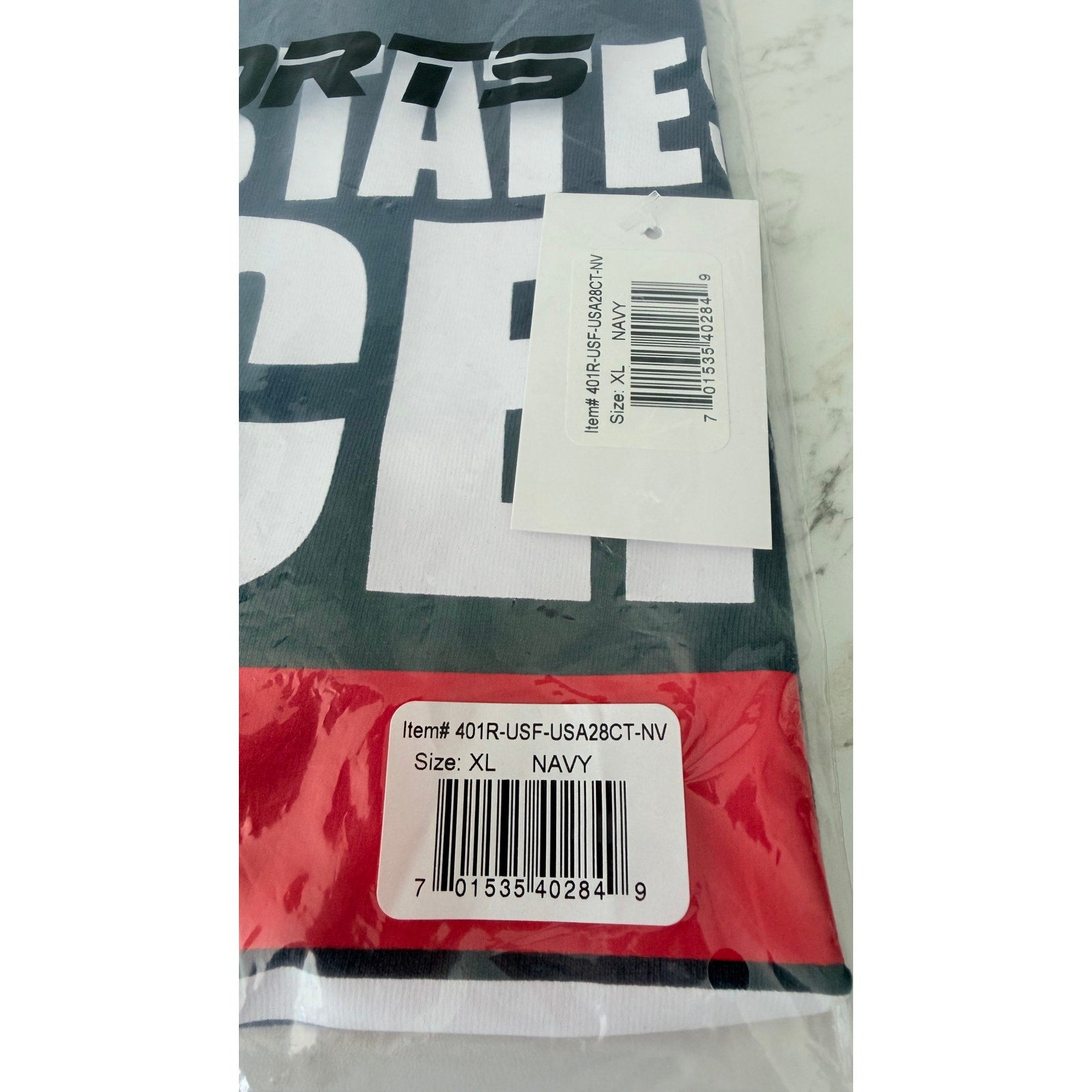 Icon Sports US Soccer Men’s Graphic T-Shirt Navy Blue Size XL NWT