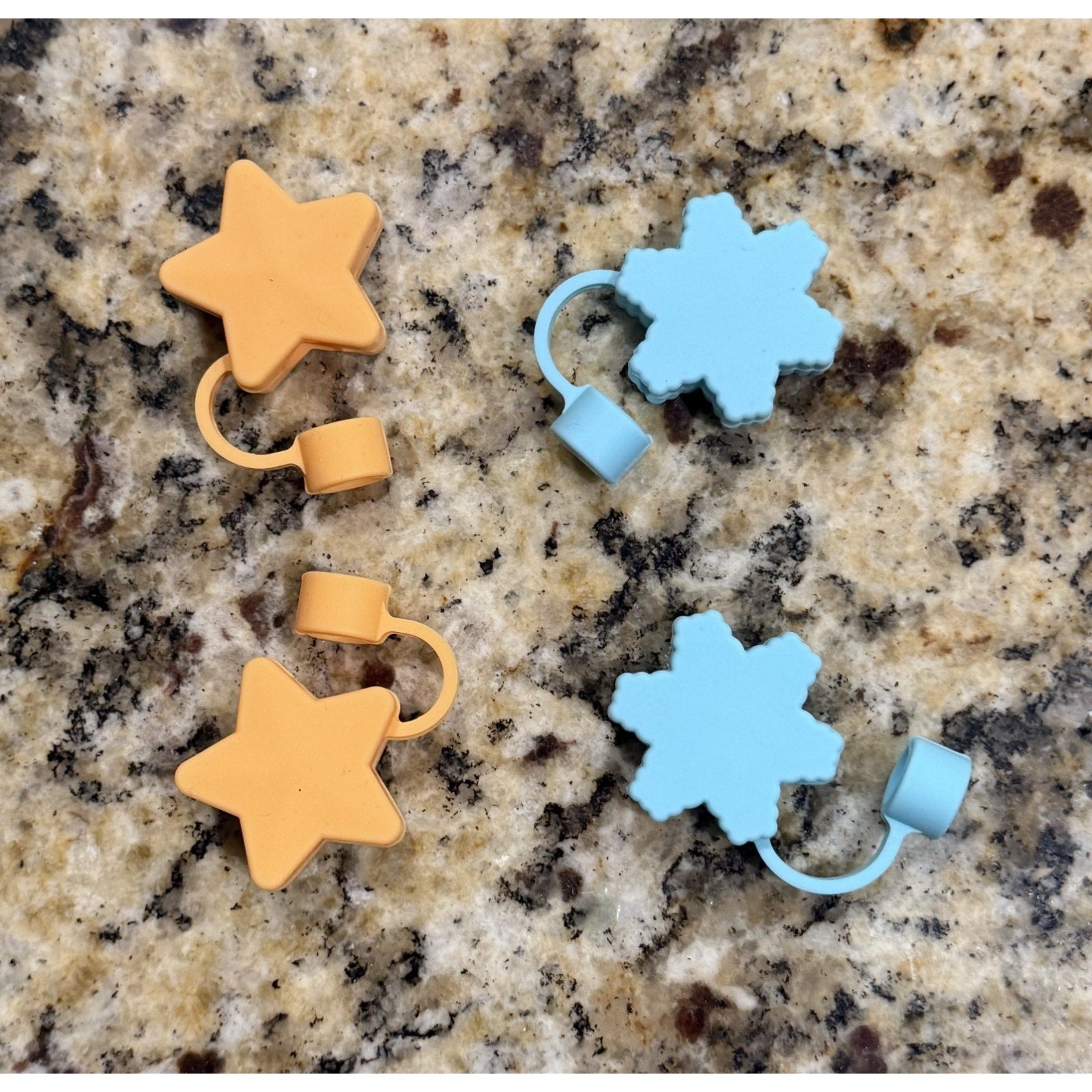 Target Bullseye's Playground Set of 4 Snowflake Straw Toppers NEW