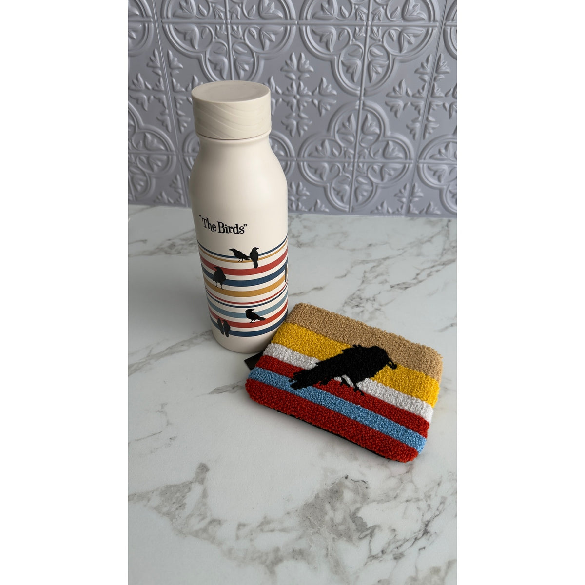 Universal UNIVRS Alfred Hitchcock "The Birds" Tumbler & Zipper Pouch Set NEW