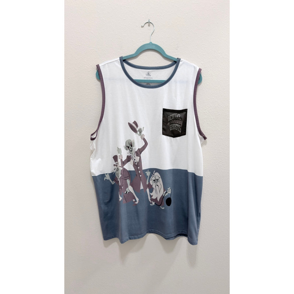 Disney Haunted Mansion Hitchhiking Ghosts Tank Top Adult XL Colorblock Preowned