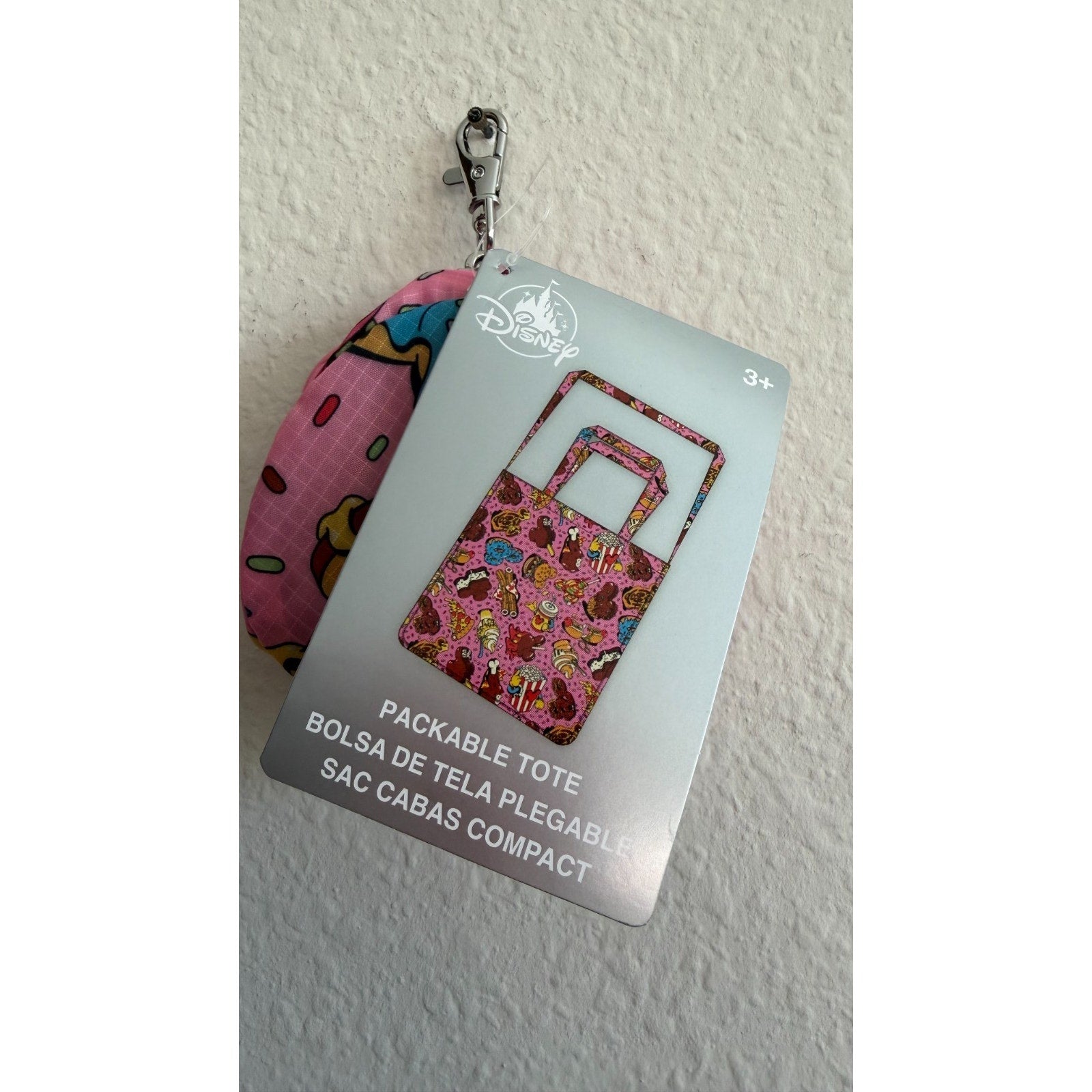 NEW Disney Parks Mickey Snacks Donut Reusable Packable Tote