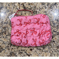 NWT Pink Bow Quilted Wristlet Bag
