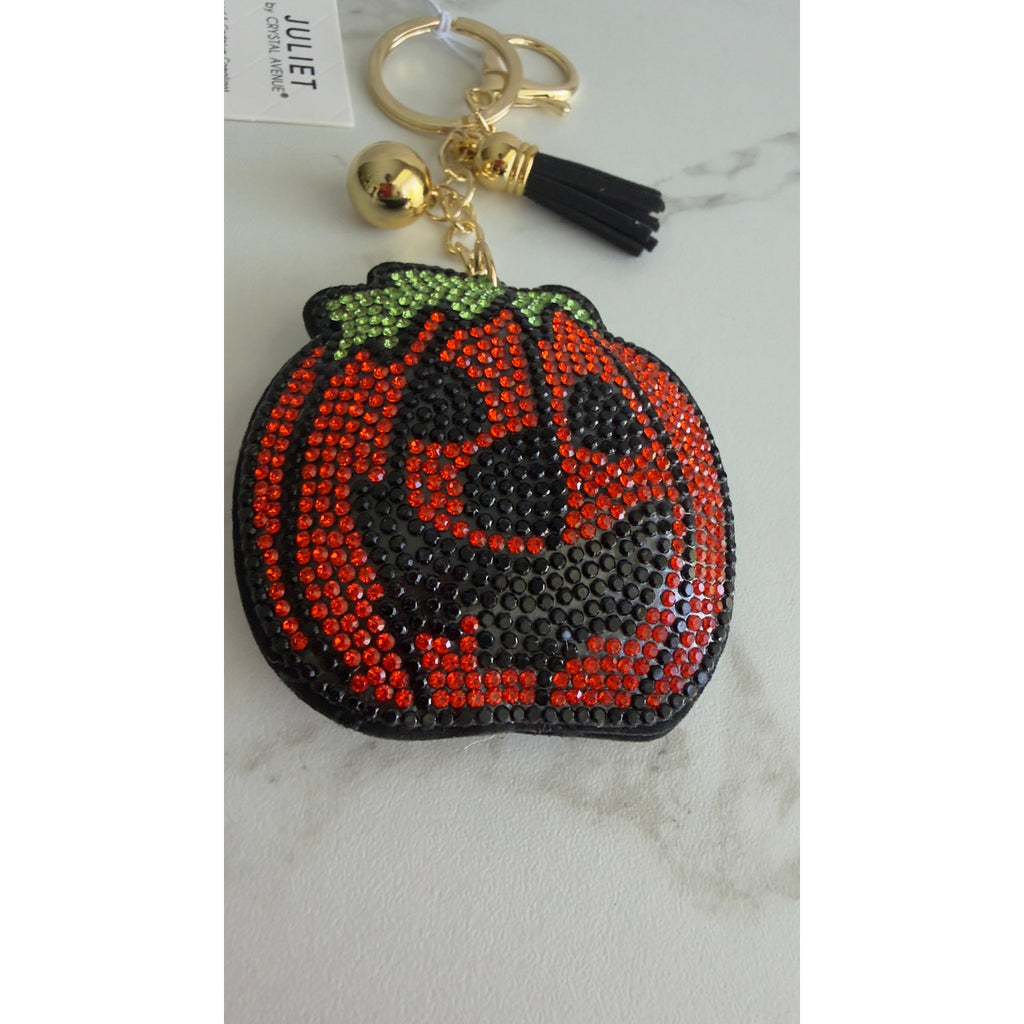 Juliet Crystal Avenue Rhinestone Jack o lantern Keychain Charm NWT
