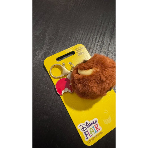 Disney Flair Bag Charm - Pumbaa Fuzzy Pom Pom & Apple The Lion King NEW