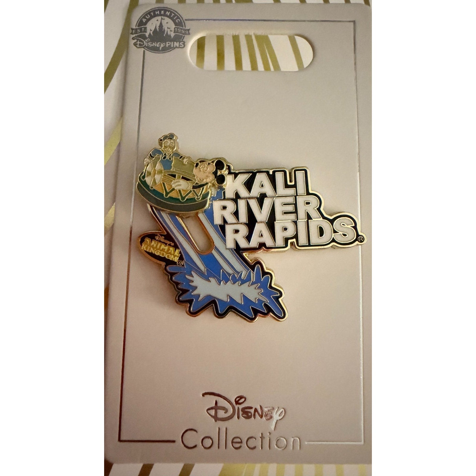 Disney Parks 2008 Animal Kingdom KALI RIVER RAPIDS Mickey & Donald Slider Pin