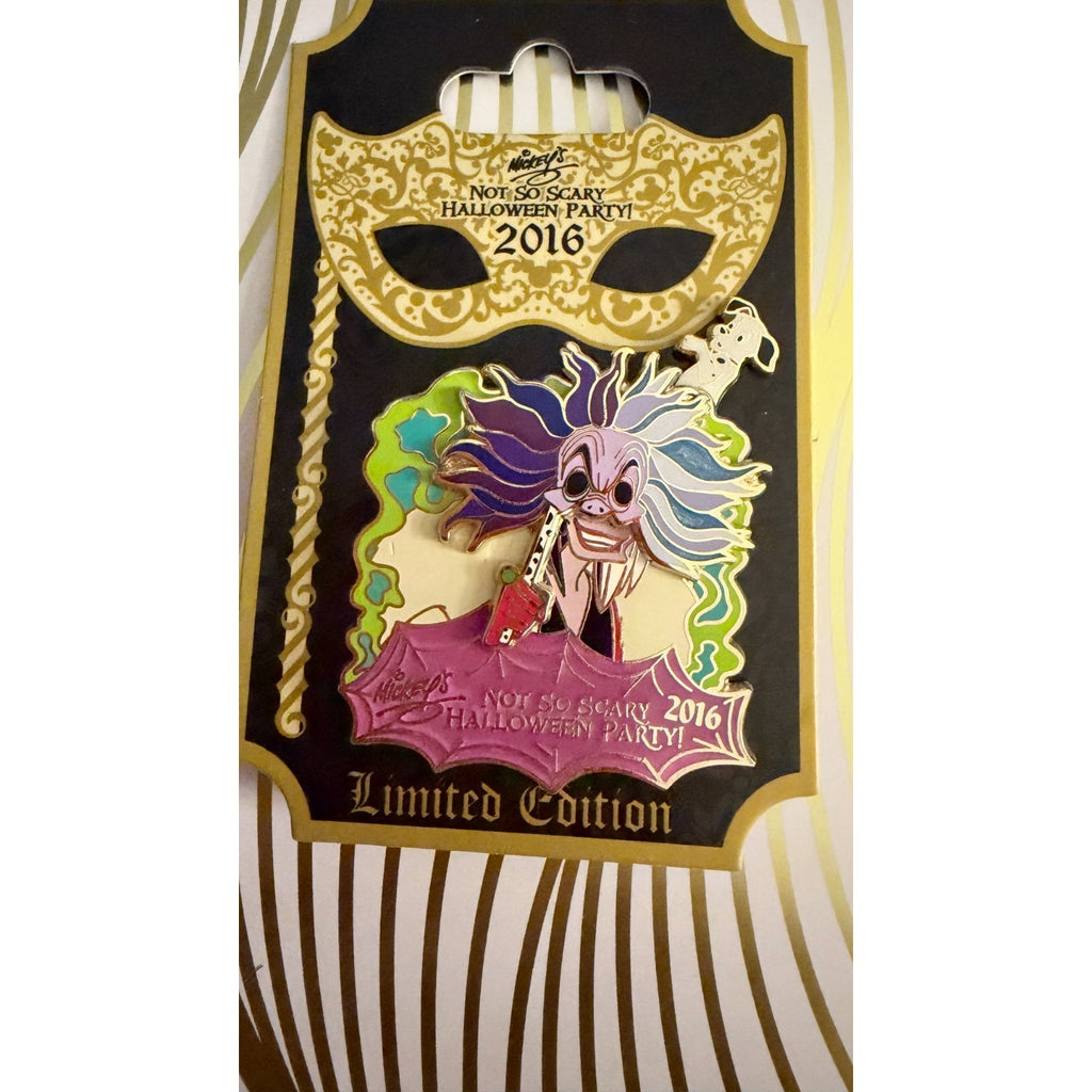 Disney Parks 2016 Mickey’s Halloween Party Cruella de Vil 3D Slider Pin