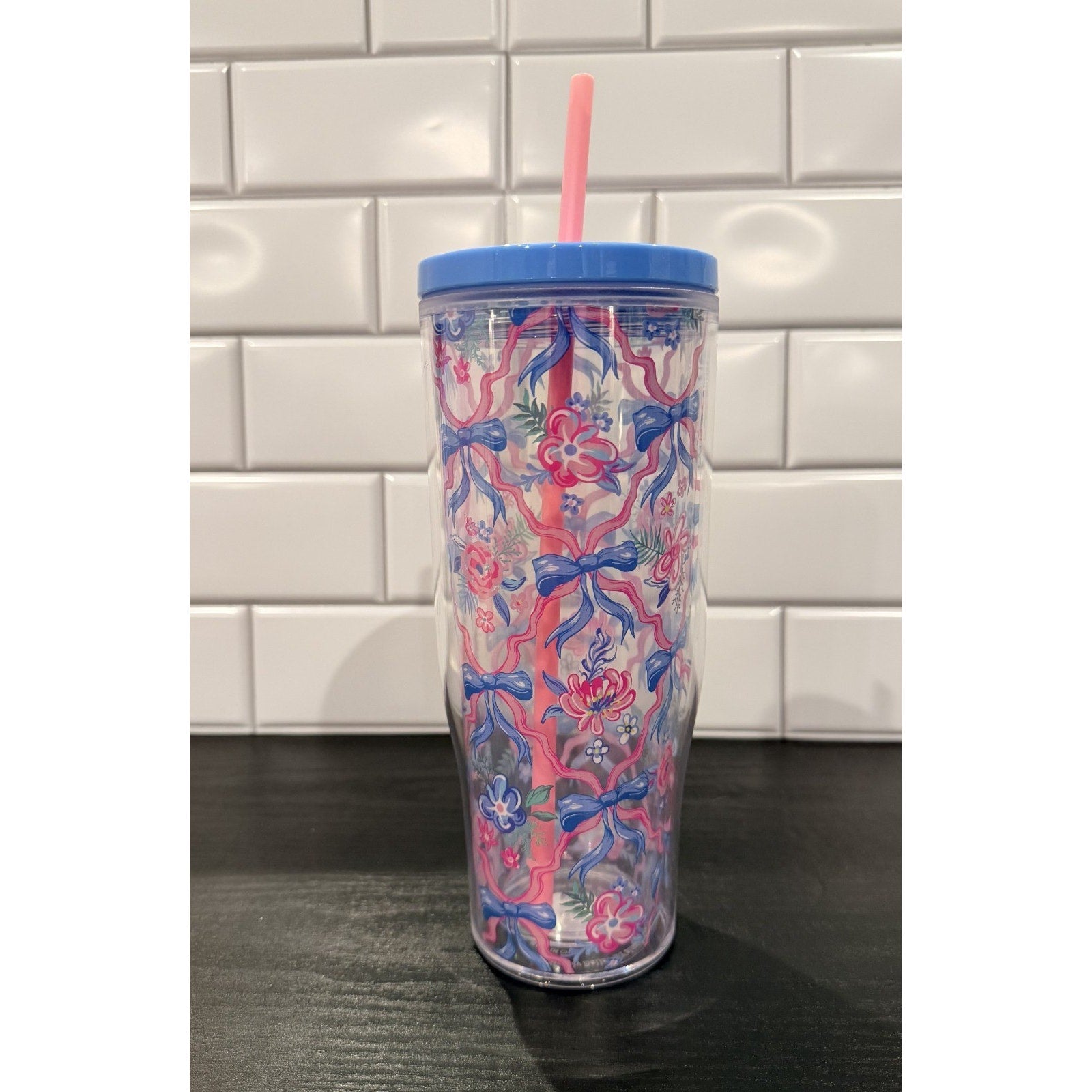 NEW Simply Southern 24oz Insulated Tumbler – Floral & Ribbon Print