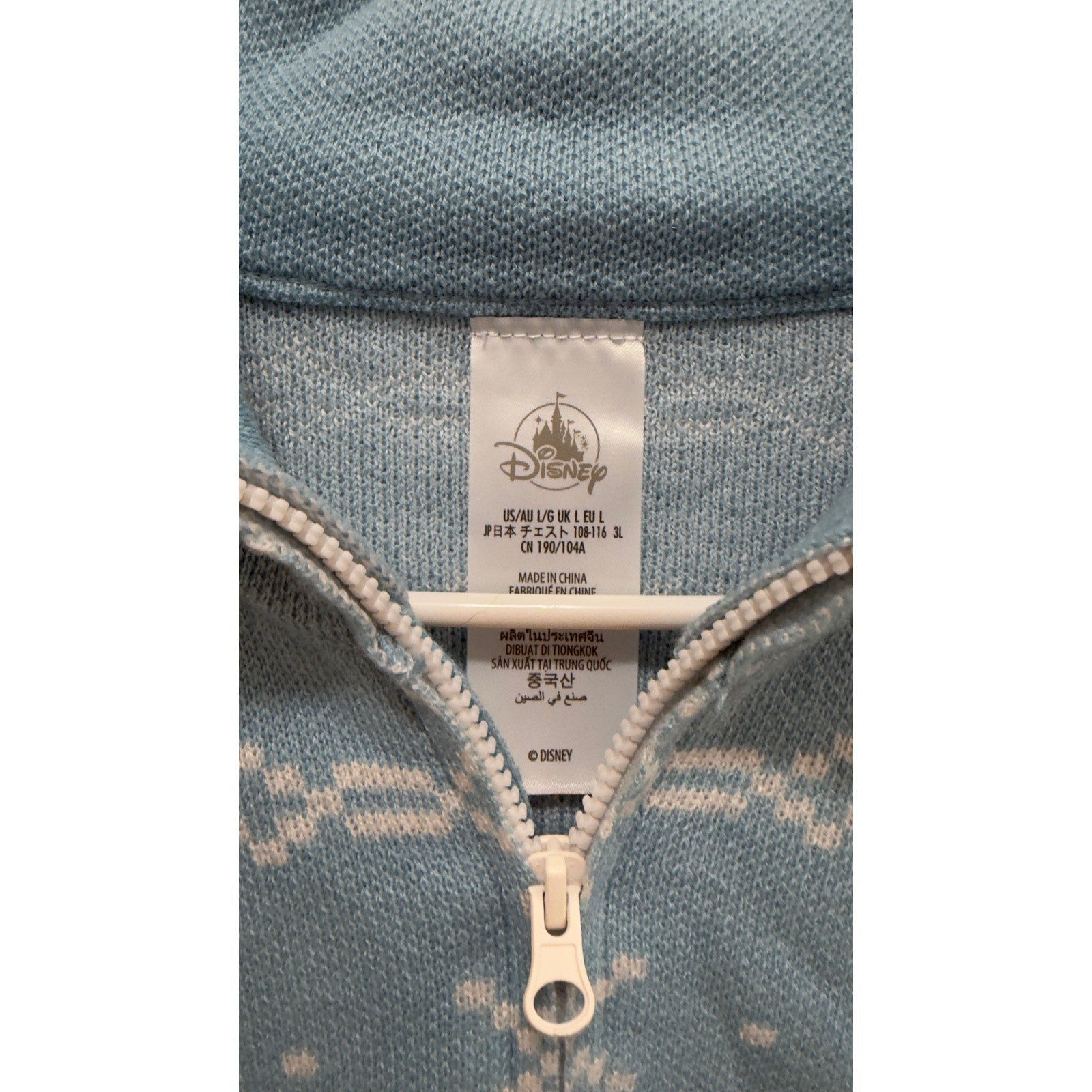 Disney Epcot Festival of the Holidays 2025 Quarter-Zip Sweater Large NWT