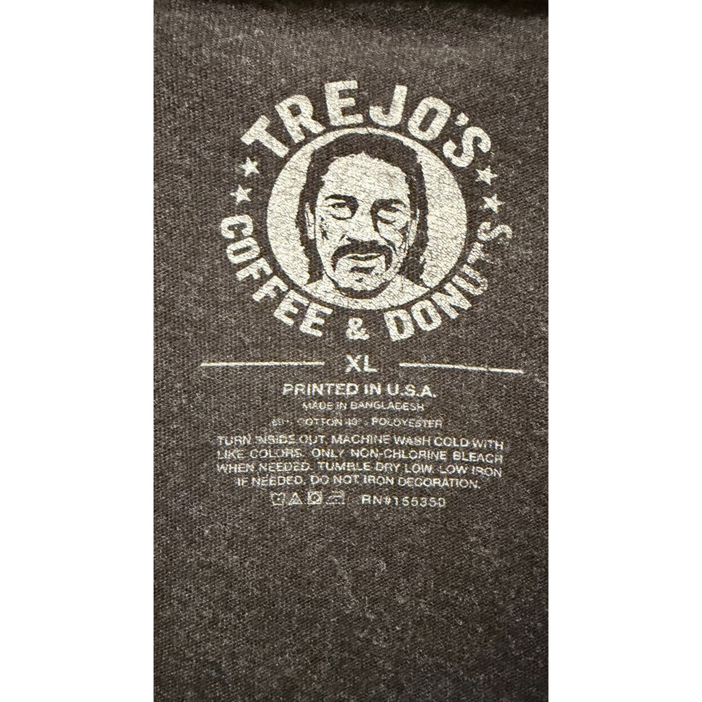 Trejo’s Donuts Black Graphic T-Shirt - Danny Trejo - Unisex XL - Preowned