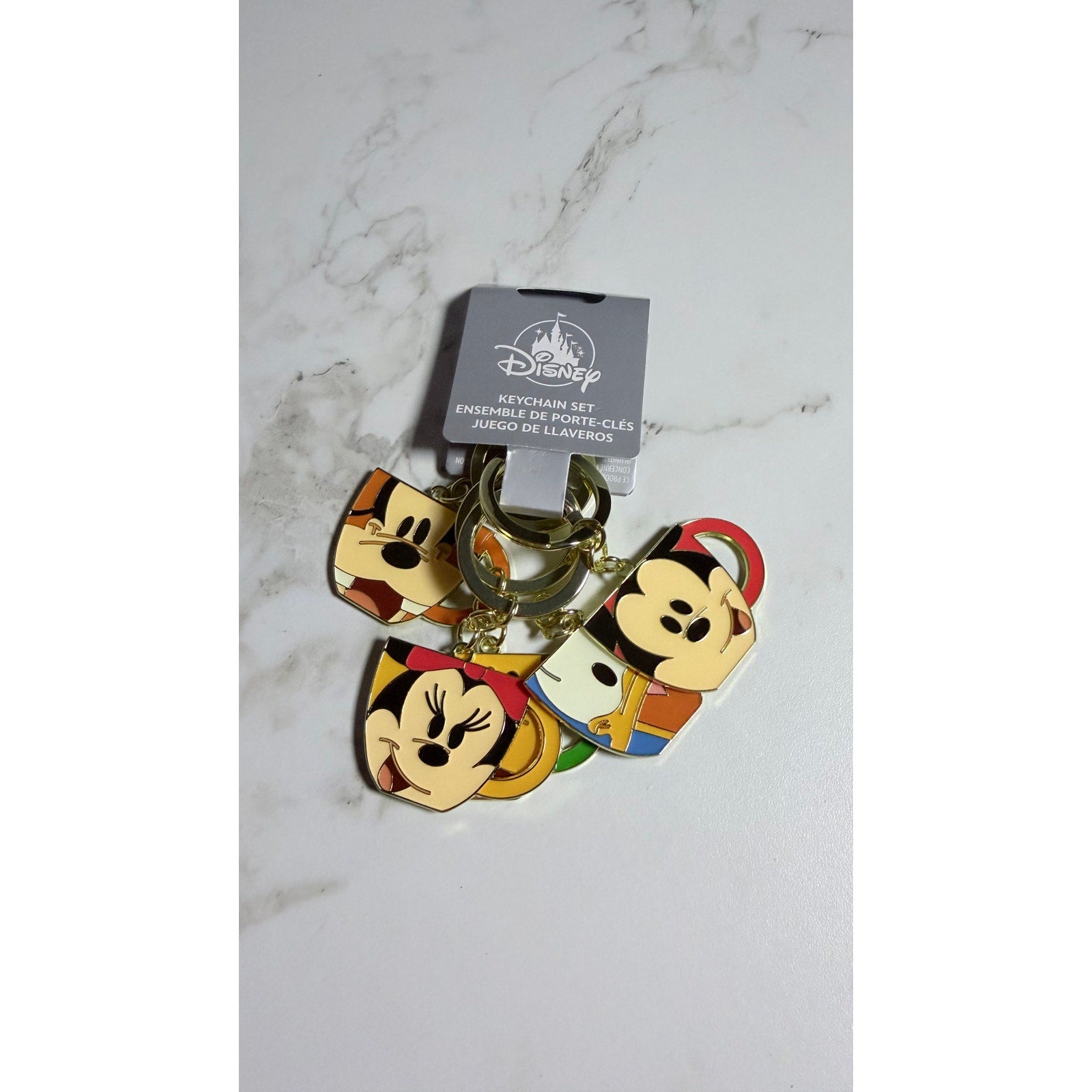 Disney Parks Mickey & Friends Coffee Mug Keychain - 6 Character Set NWT