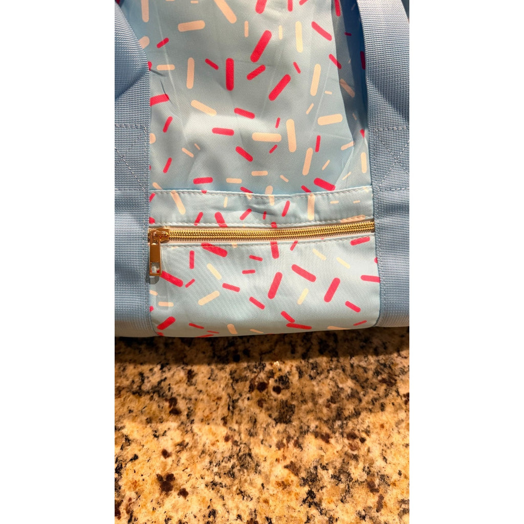 Sweet Treats: Ice Cream Pattern Canvas Duffle Bag - NWOT