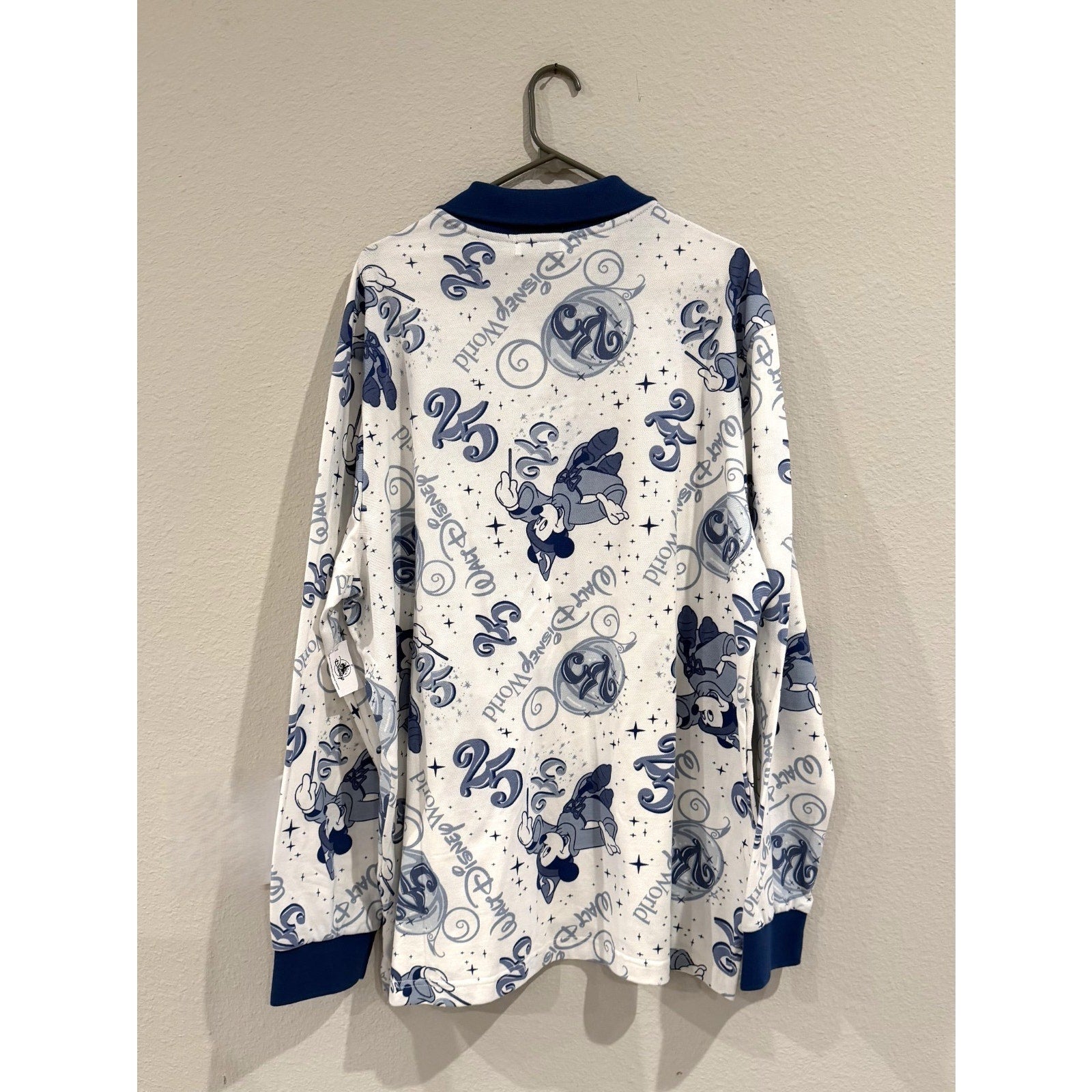 Walt Disney World VAULT 25th Anniversary Mickey Long Sleeve Polo Extra Large NWT