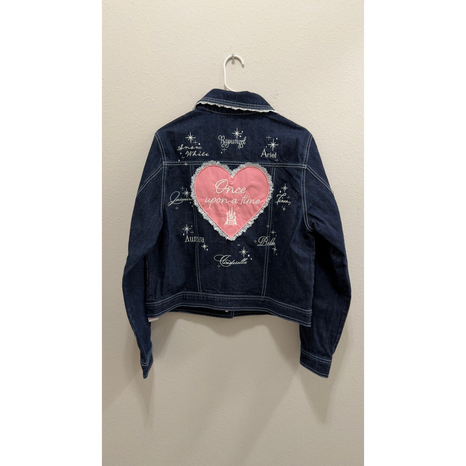 Disney Princess Cropped Denim Jacket by Her Universe NWT Large
