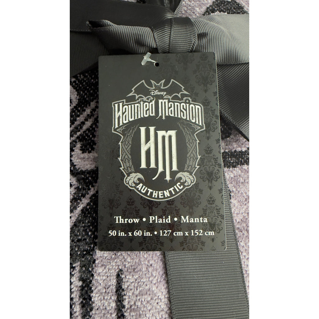 Disney Haunted Mansion Wallpaper Chenille Throw Blanket 50x60 NEW