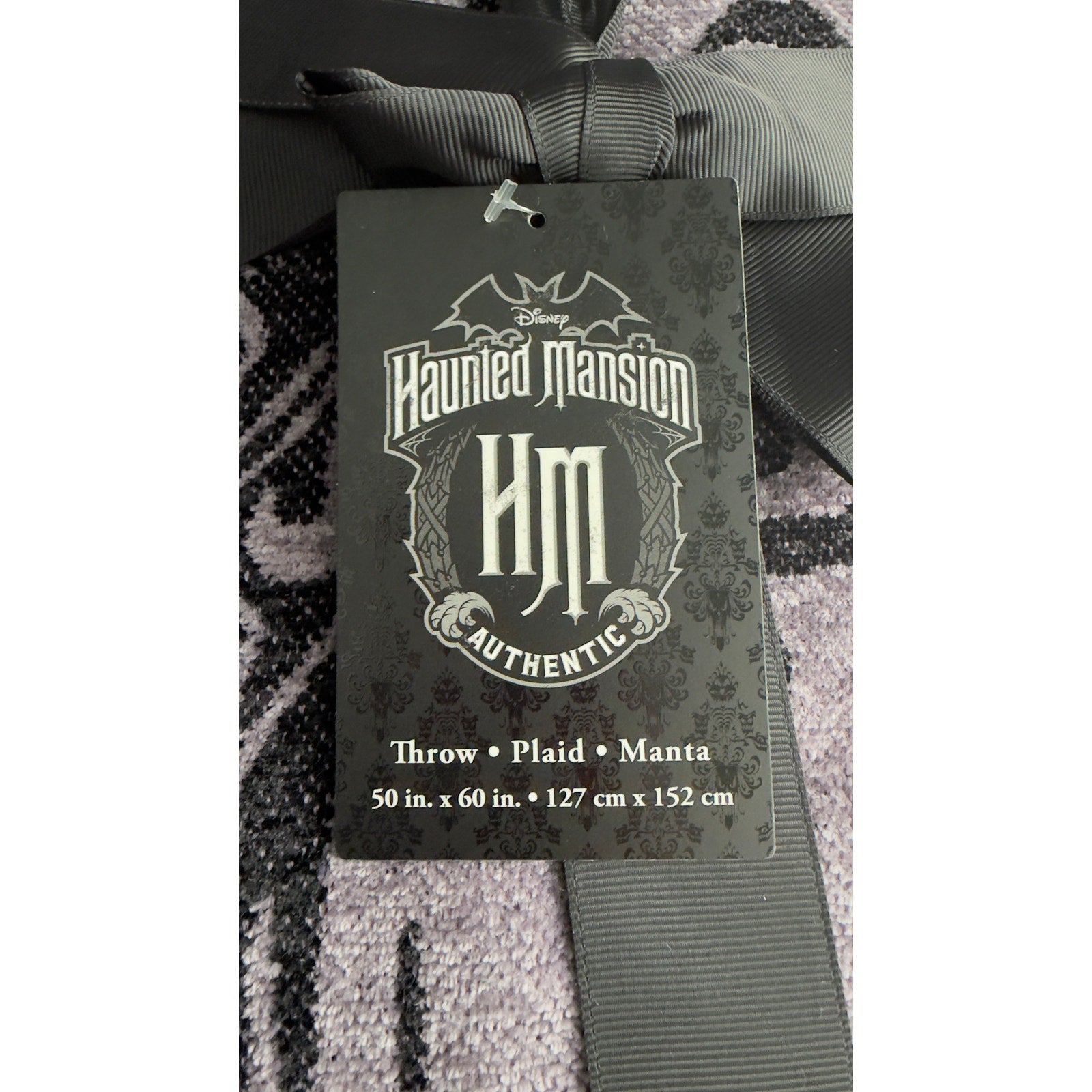 Disney Haunted Mansion Wallpaper Chenille Throw Blanket 50x60 NEW