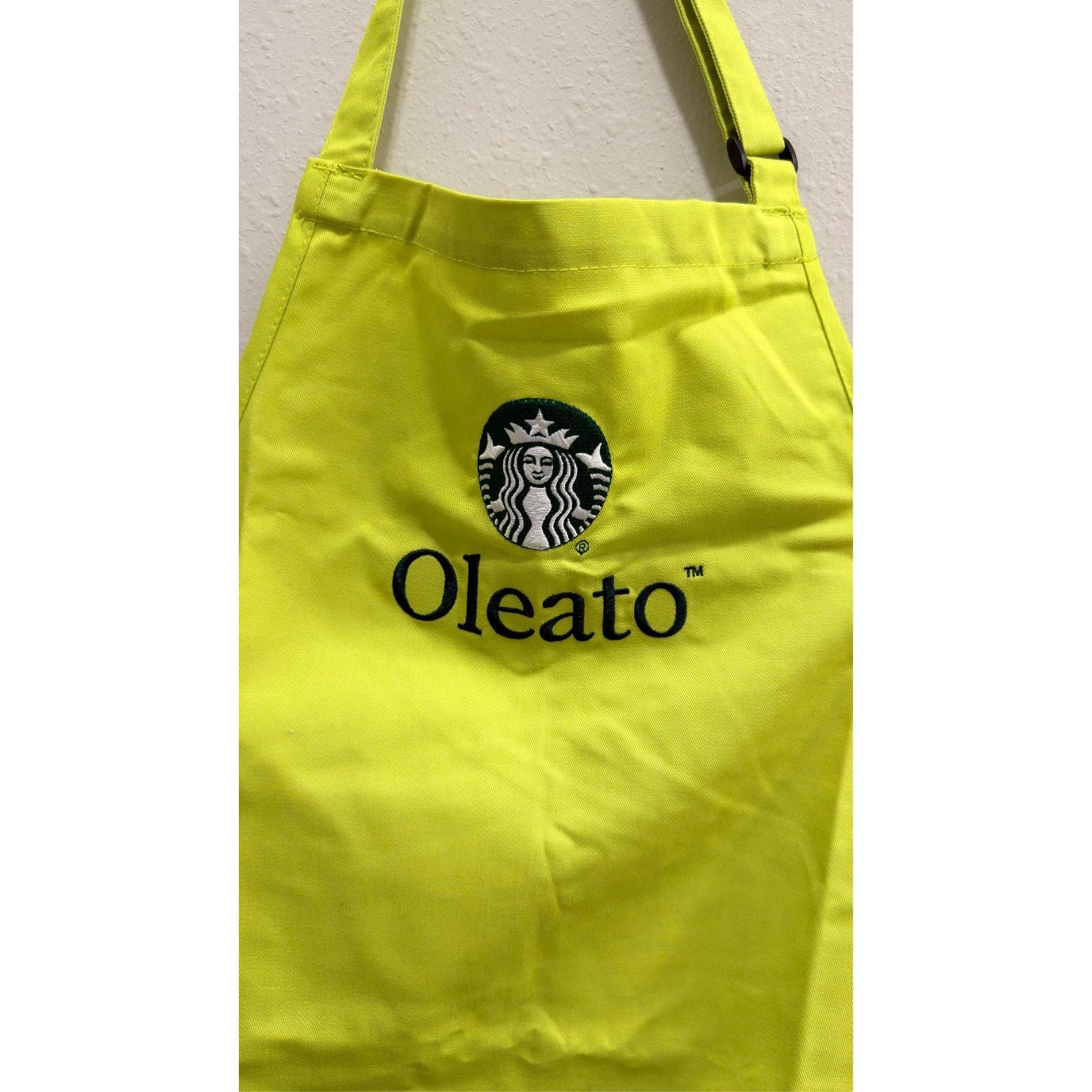 Starbucks Limited Edition Neon Green Oleato Barista Apron 2023 NEW