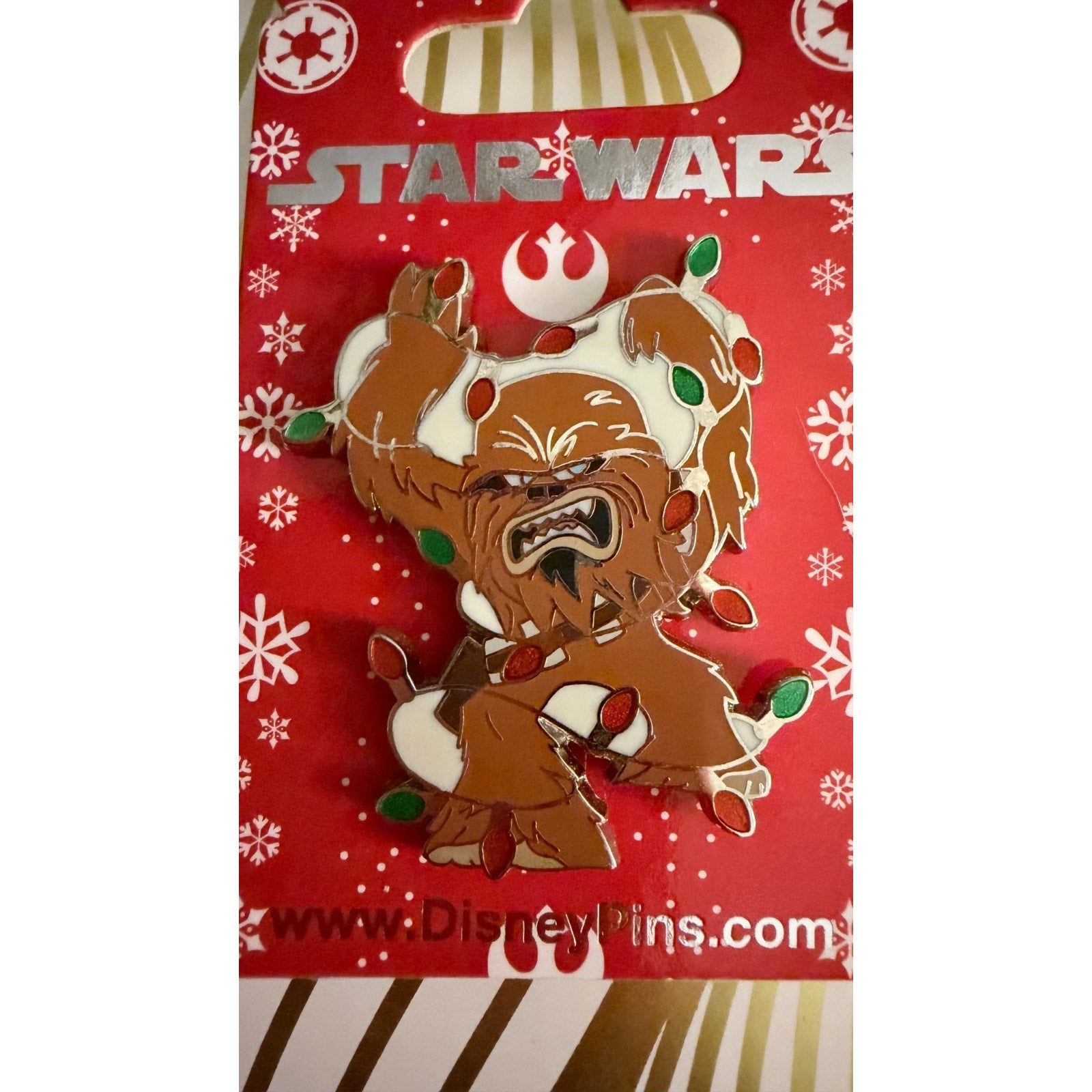 Disney Parks 2014 Star Wars Holiday CHEWBACCA Christmas Lights Pin #106915 NEW