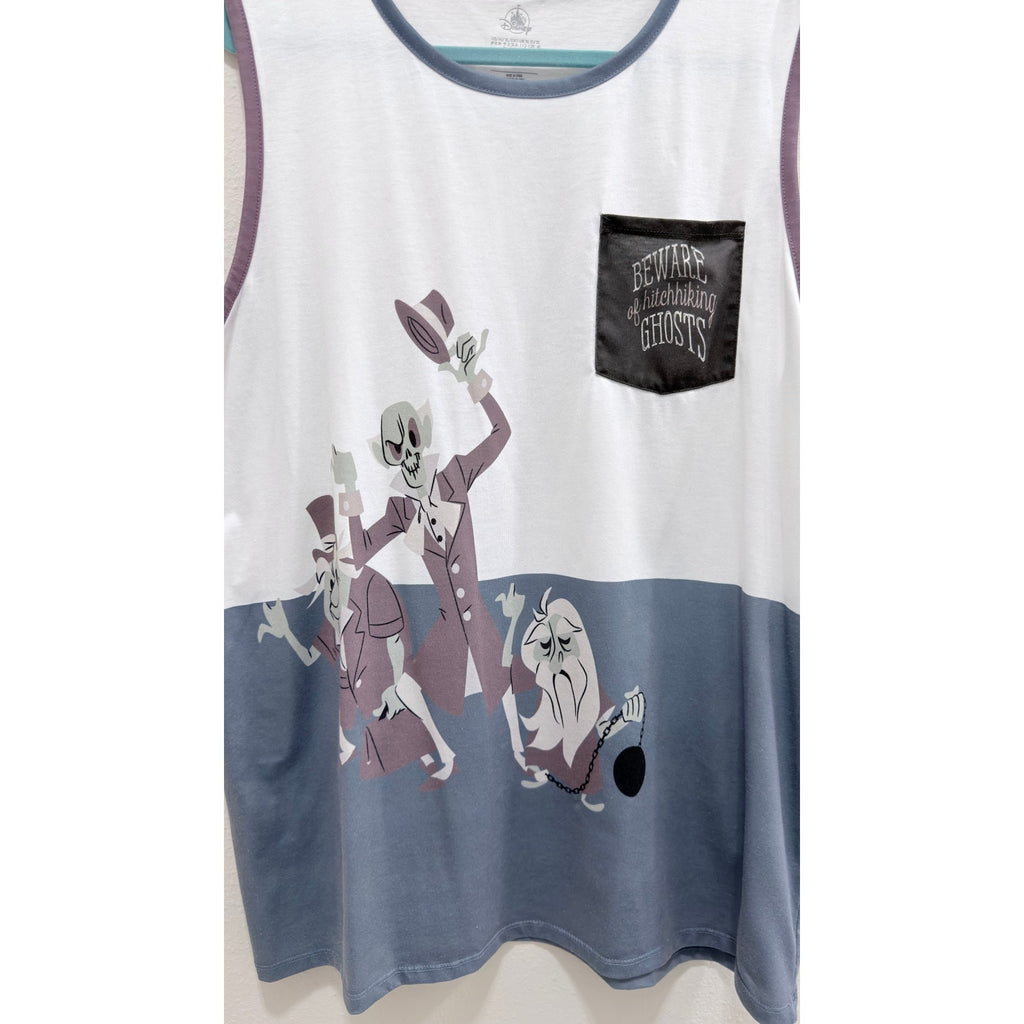 Disney Haunted Mansion Hitchhiking Ghosts Tank Top Adult XL Colorblock Preowned