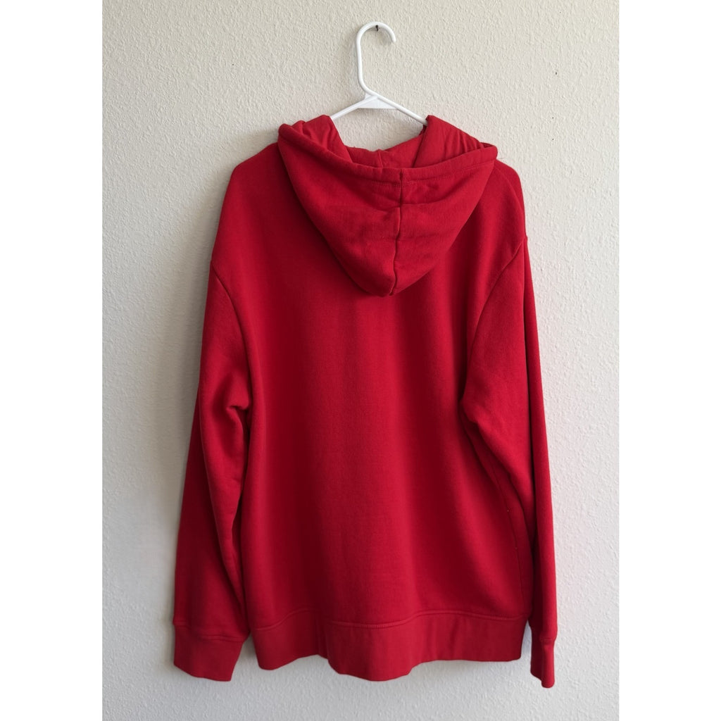 Reebok Men's Active Red Fleece Hoodie X-Large - Preowned