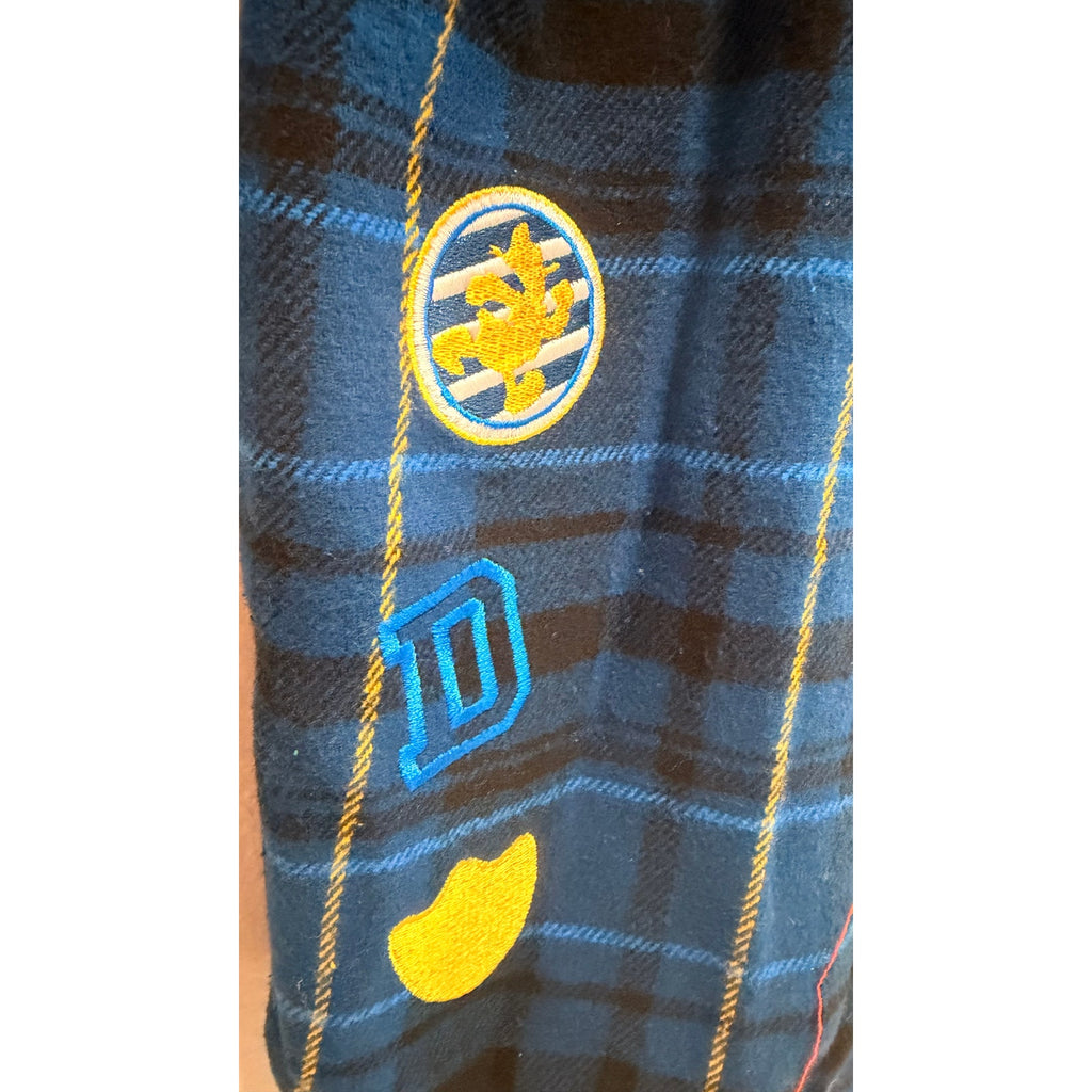 Disney Adult Shirt Donald Duck Plaid Flannel Shirt Large NWT